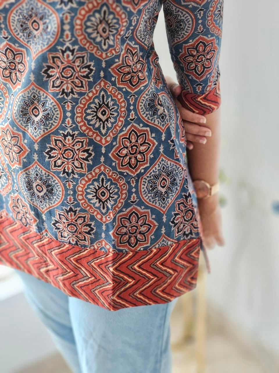Indhu - Ajrakh Short Kurti