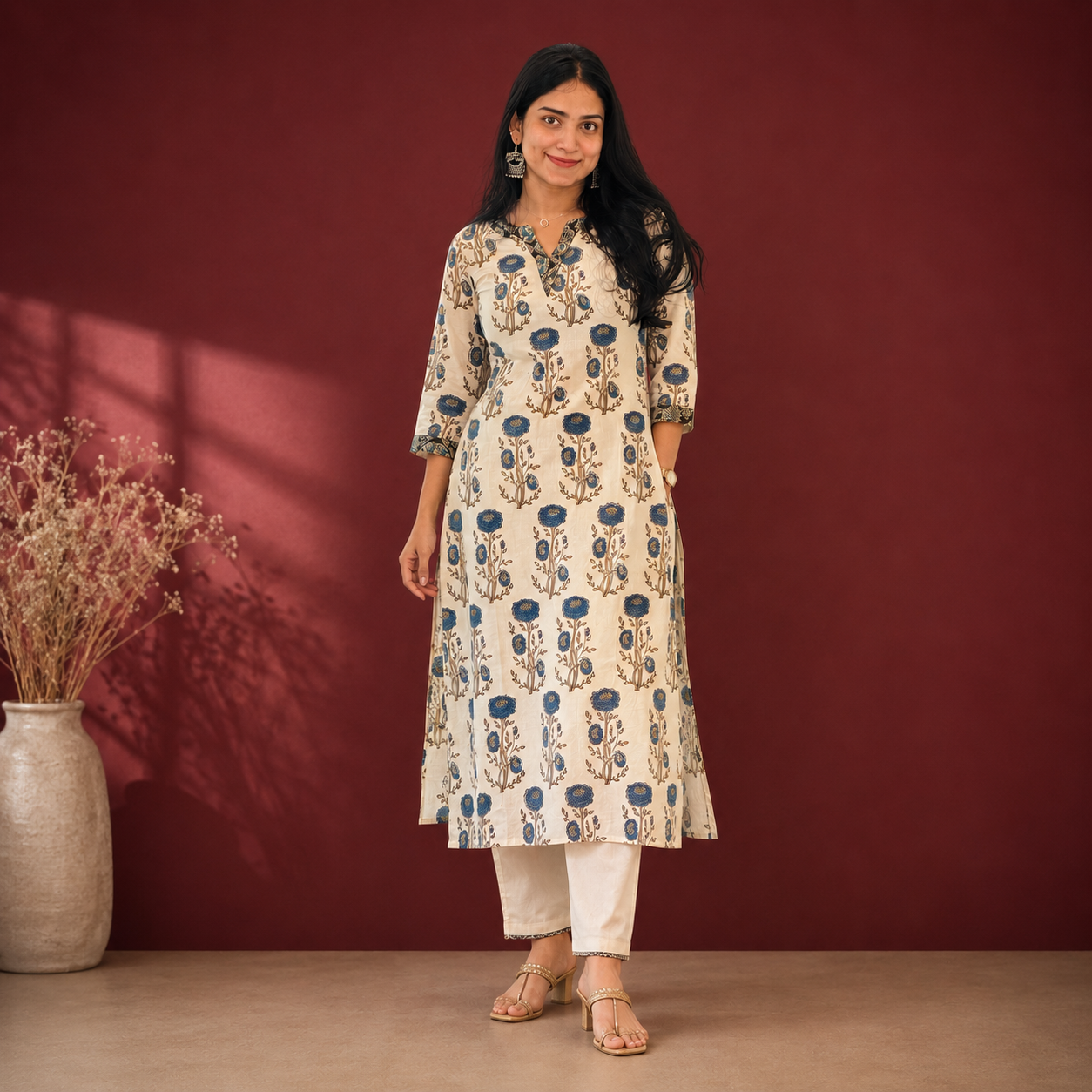 Athmika - Ajrakh Fusion Kurta