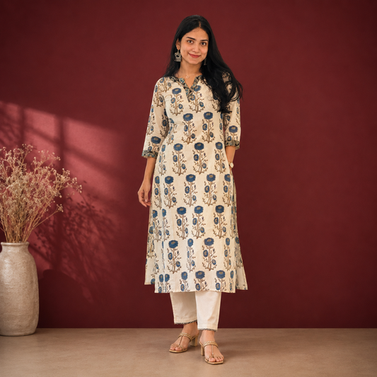 Athmika - Ajrakh Fusion Kurta