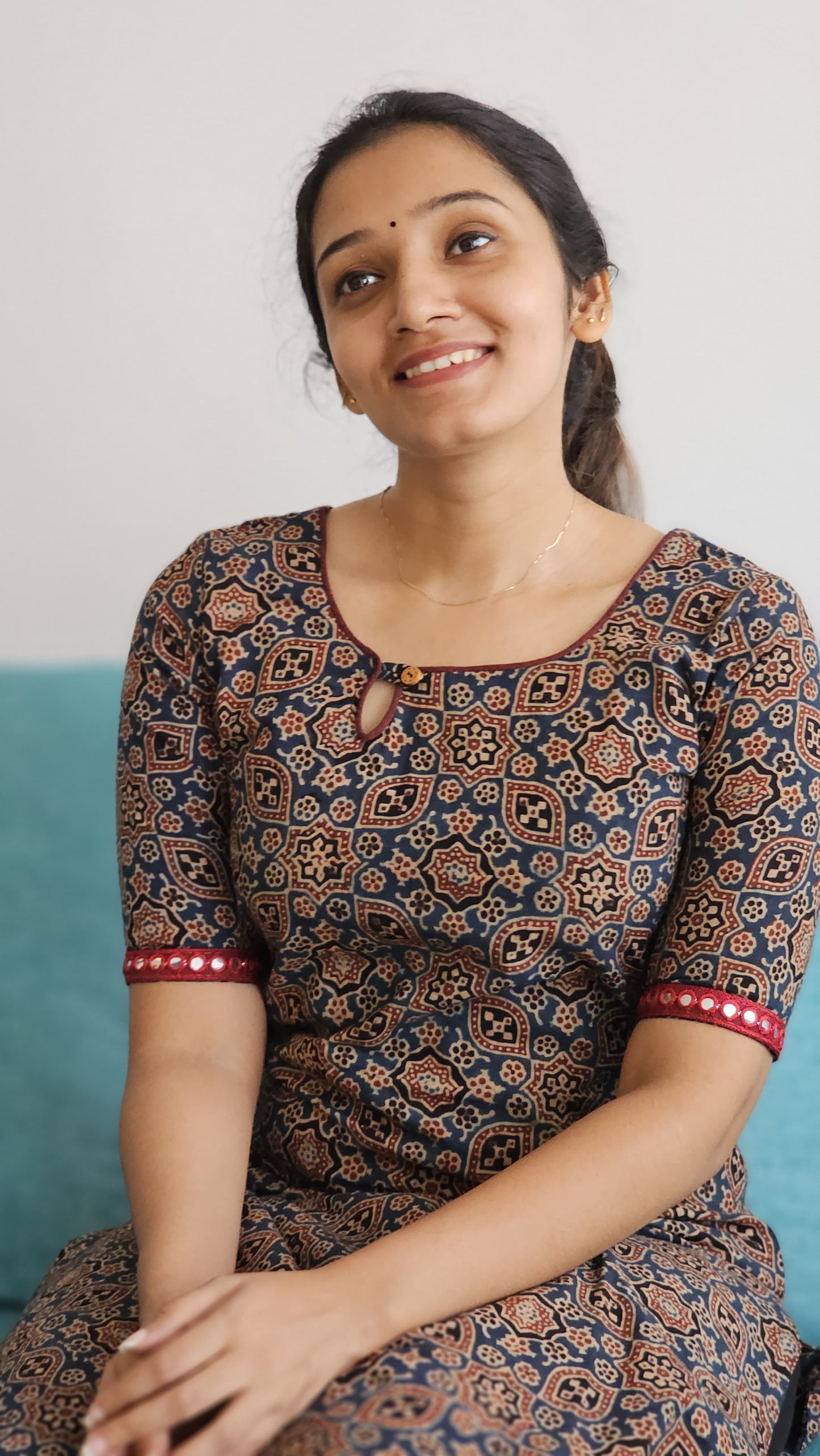 Parvathy - Ajrakh Handblock Printed Kurta