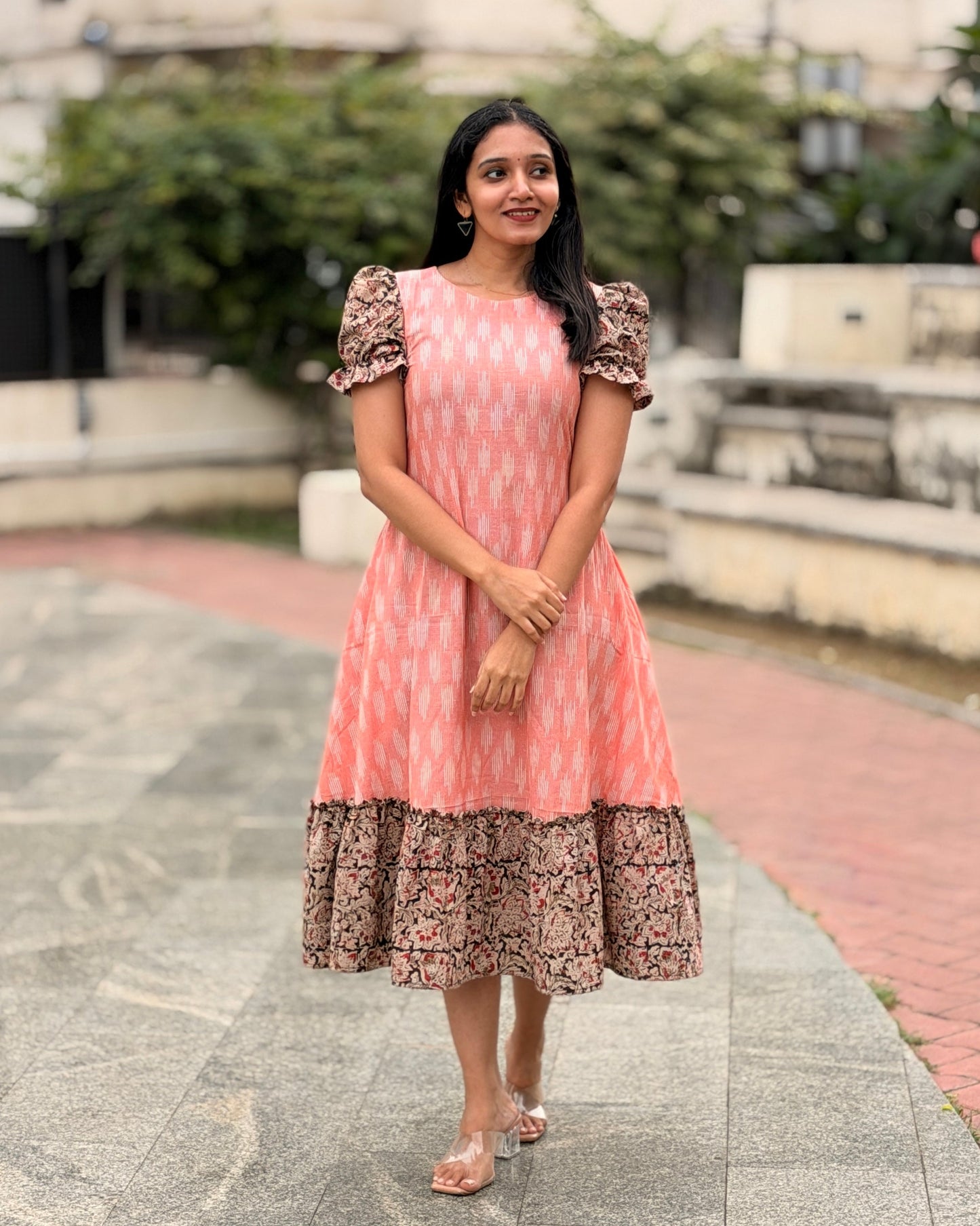 Kaajal - Ikkat x Kalamkari Fusion Dress