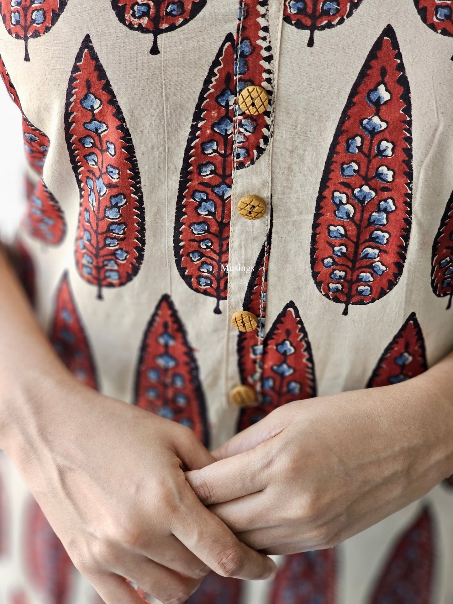 Yashika - Ajrakh Hand-block Printed