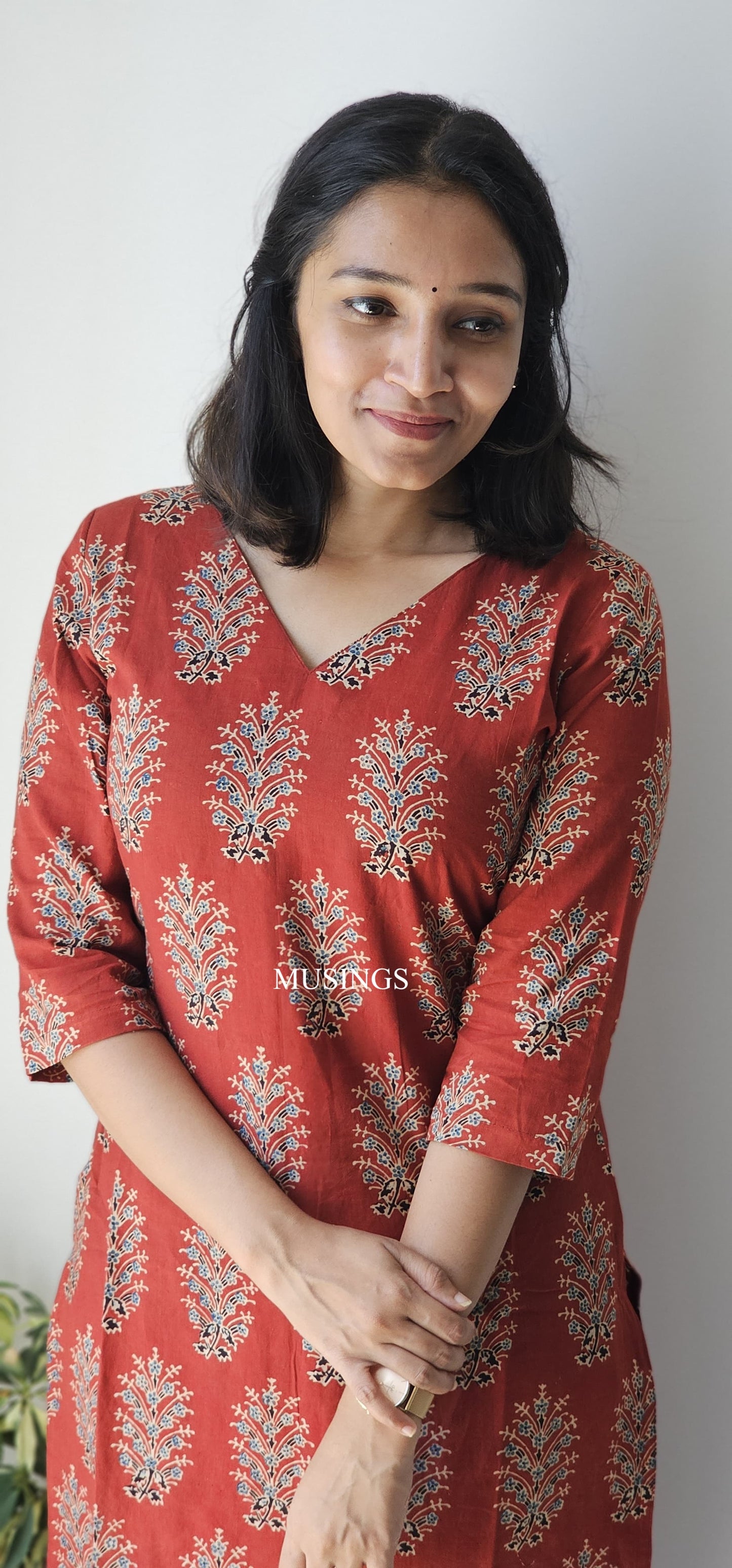 Paavai - Ajrakh Handblock Printed Kurta