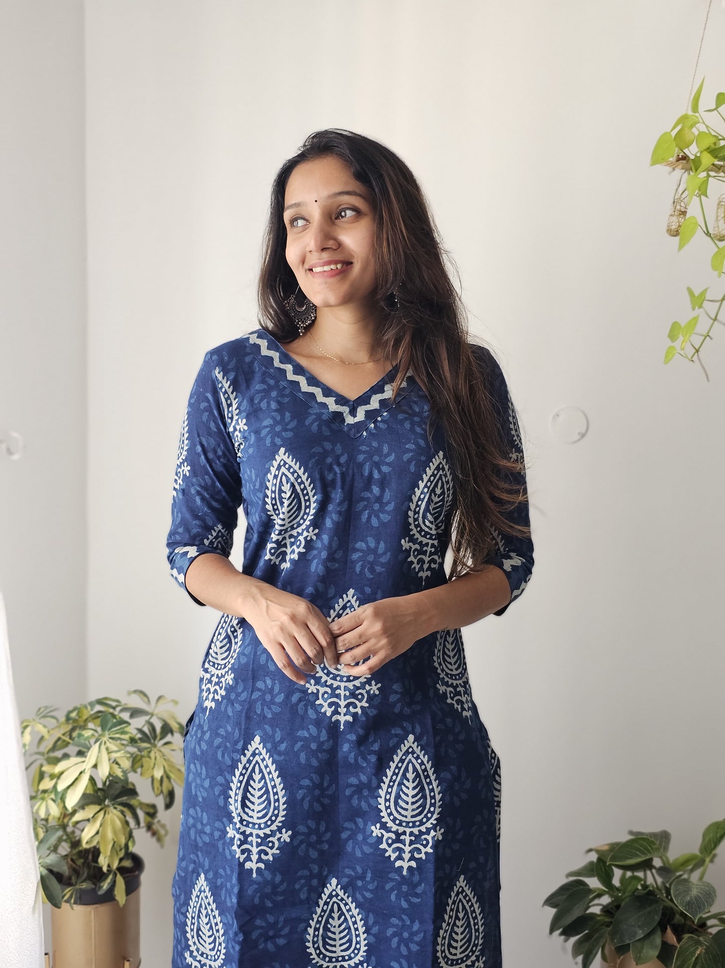 Aakriti - Indigo handblock print