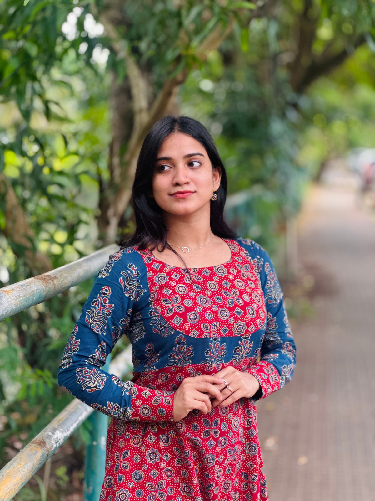 Mantra - Ajrakh Fusion A line Kurta