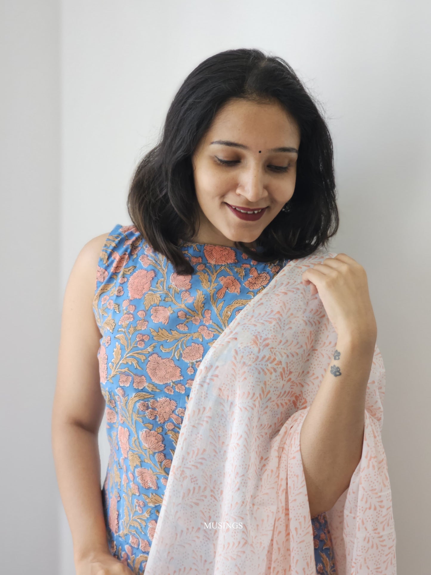 Shivangi - Sanganeri Handblock Printed Kurta Set