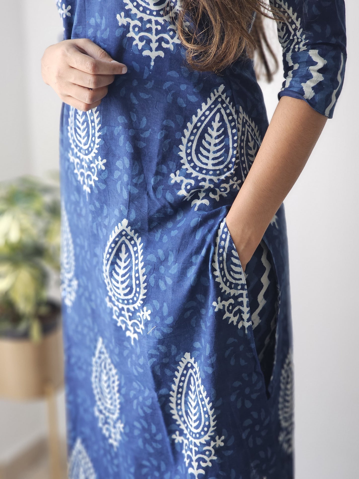 Aakriti - Indigo handblock print