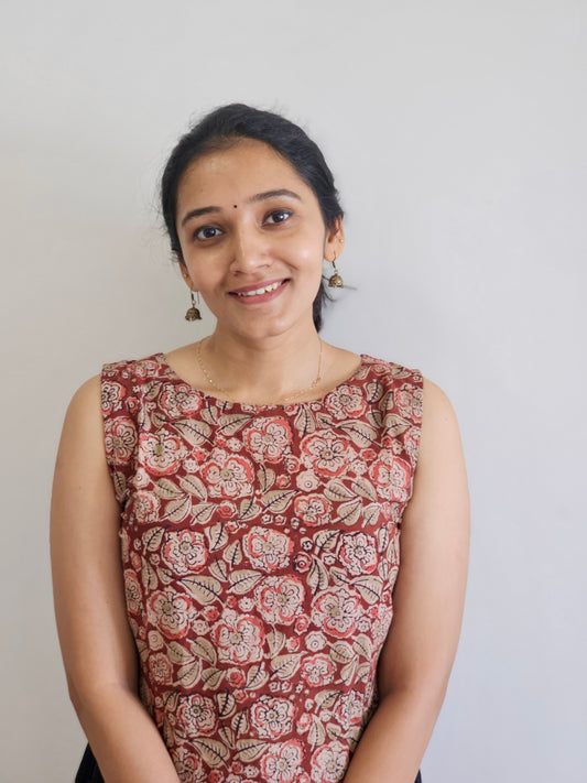 Chinmay - Kalamkari Handblock Printed Crop Top