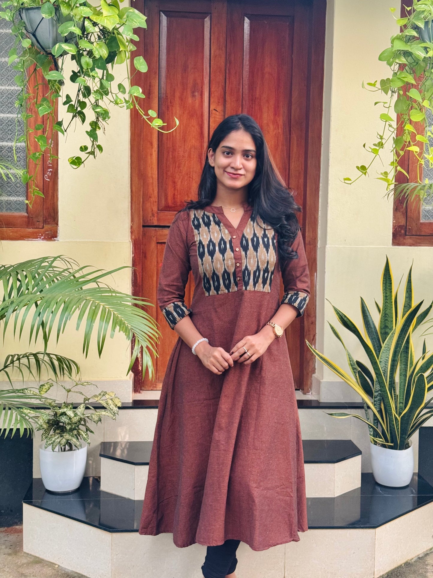 Avani - Handloom x Ikkat A line Kurta