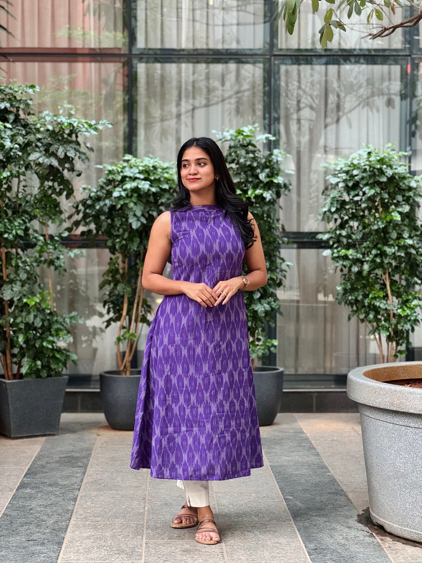 Yuva - Ikkat A-line Kurta