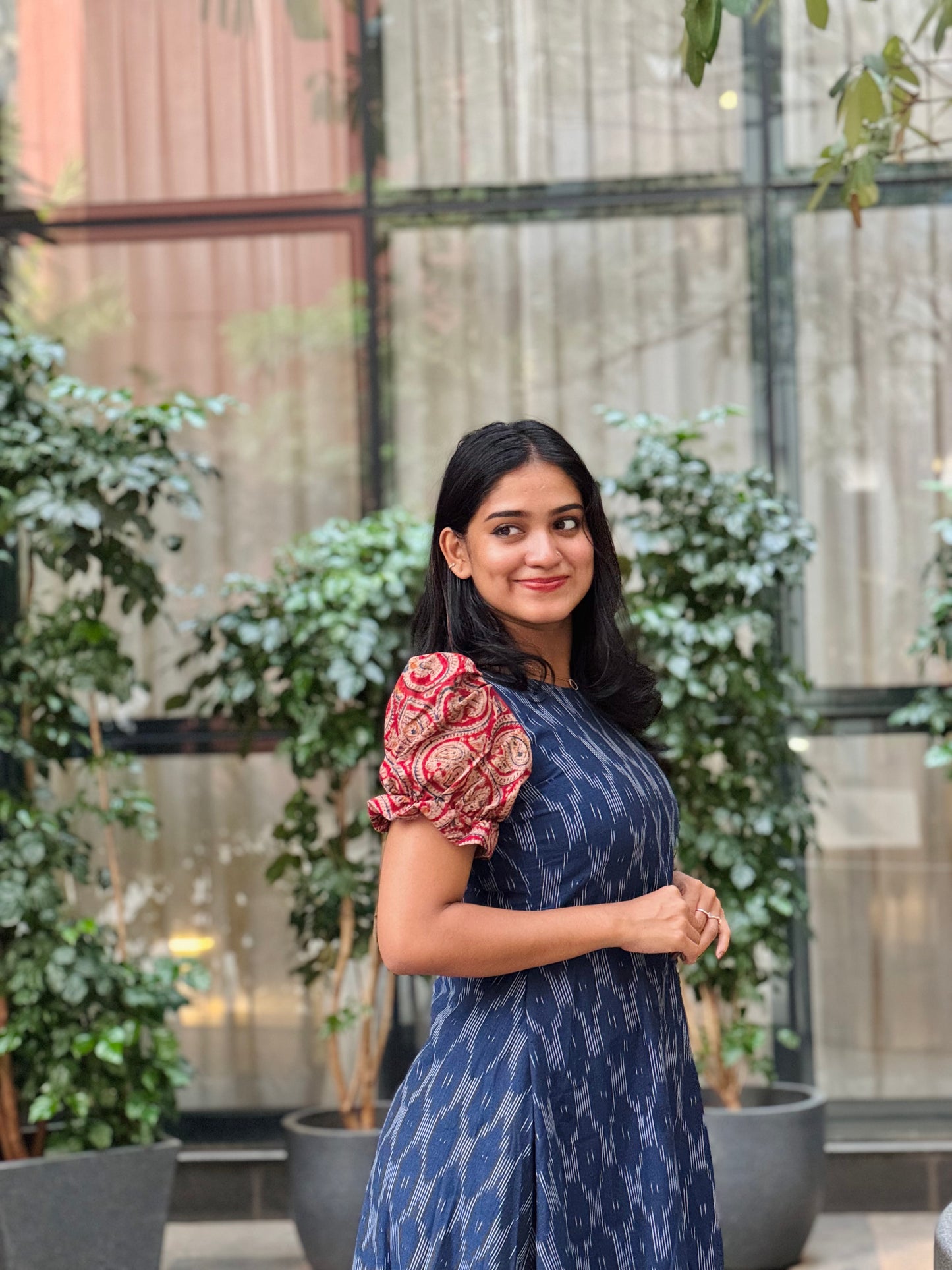Rashi - Ikkat x Kalamkari Fusion Dress