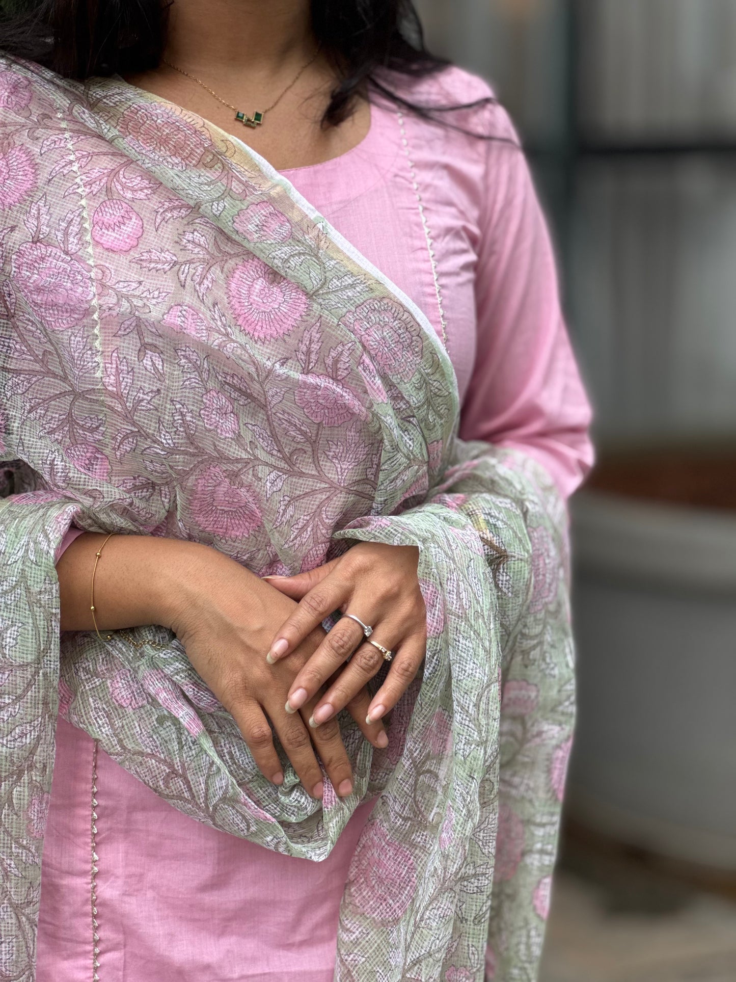 Mallika - Pure Cotton Kurta and Sanganeri Kota Dupatta Set