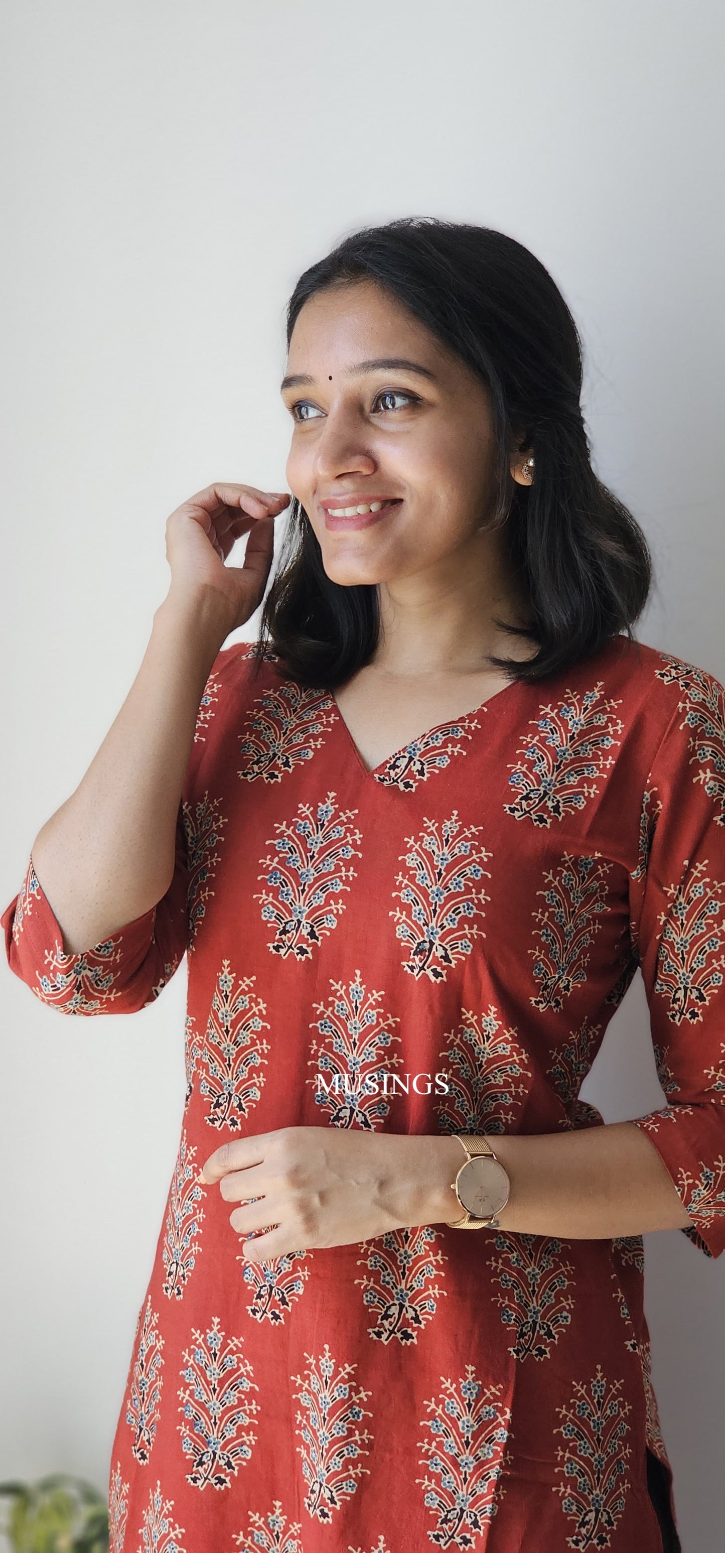 Paavai - Ajrakh Handblock Printed Kurta