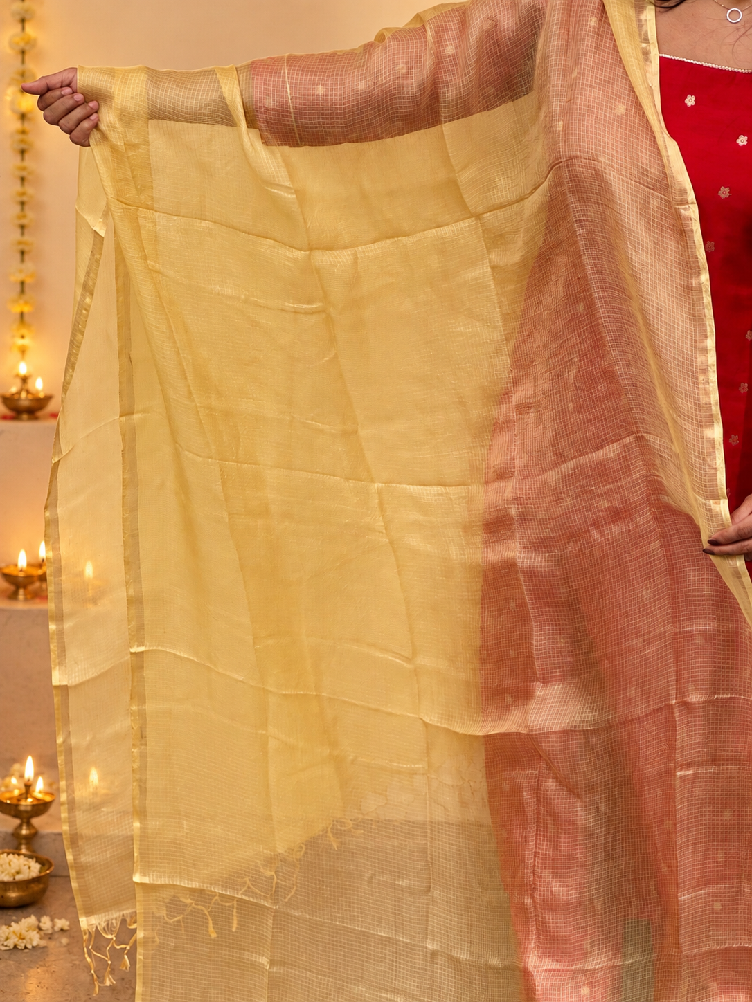 Raaga - Gold Silk Kota Dupata