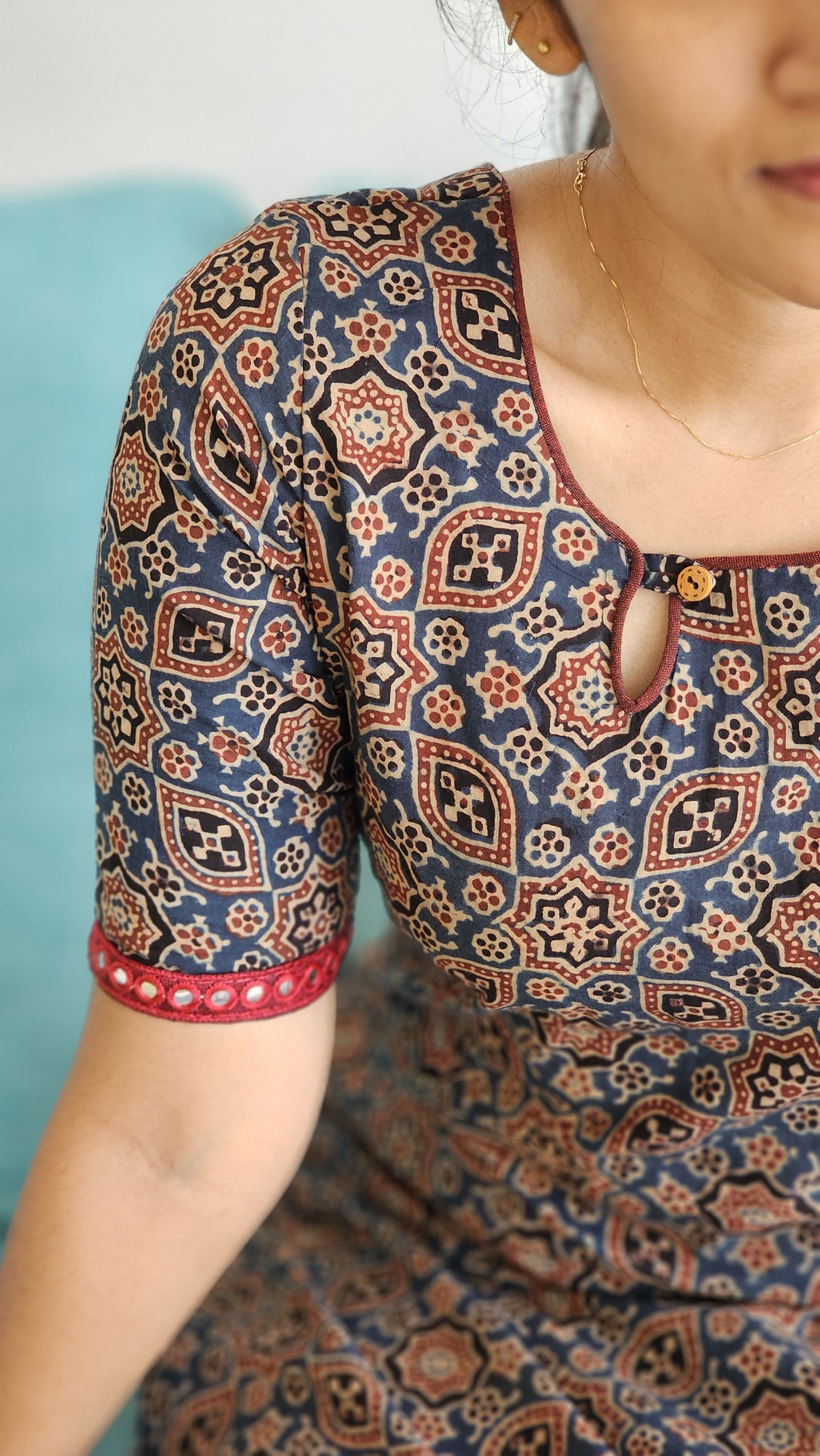 Parvathy - Ajrakh Handblock Printed Kurta