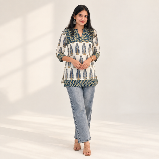 Karishma - Ajrakh Short Kurta