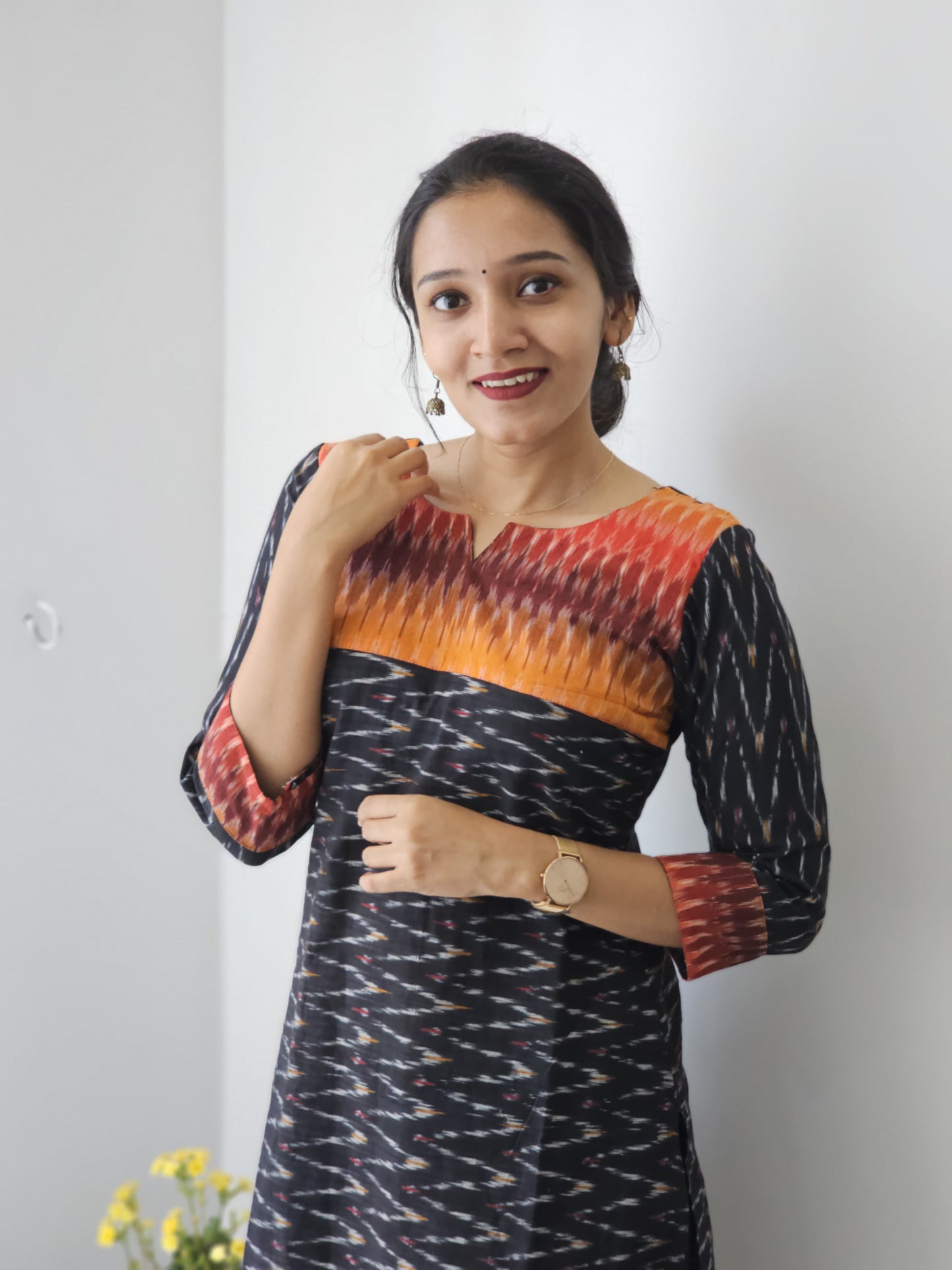 Shivani - Ikkat Fusion Kurta