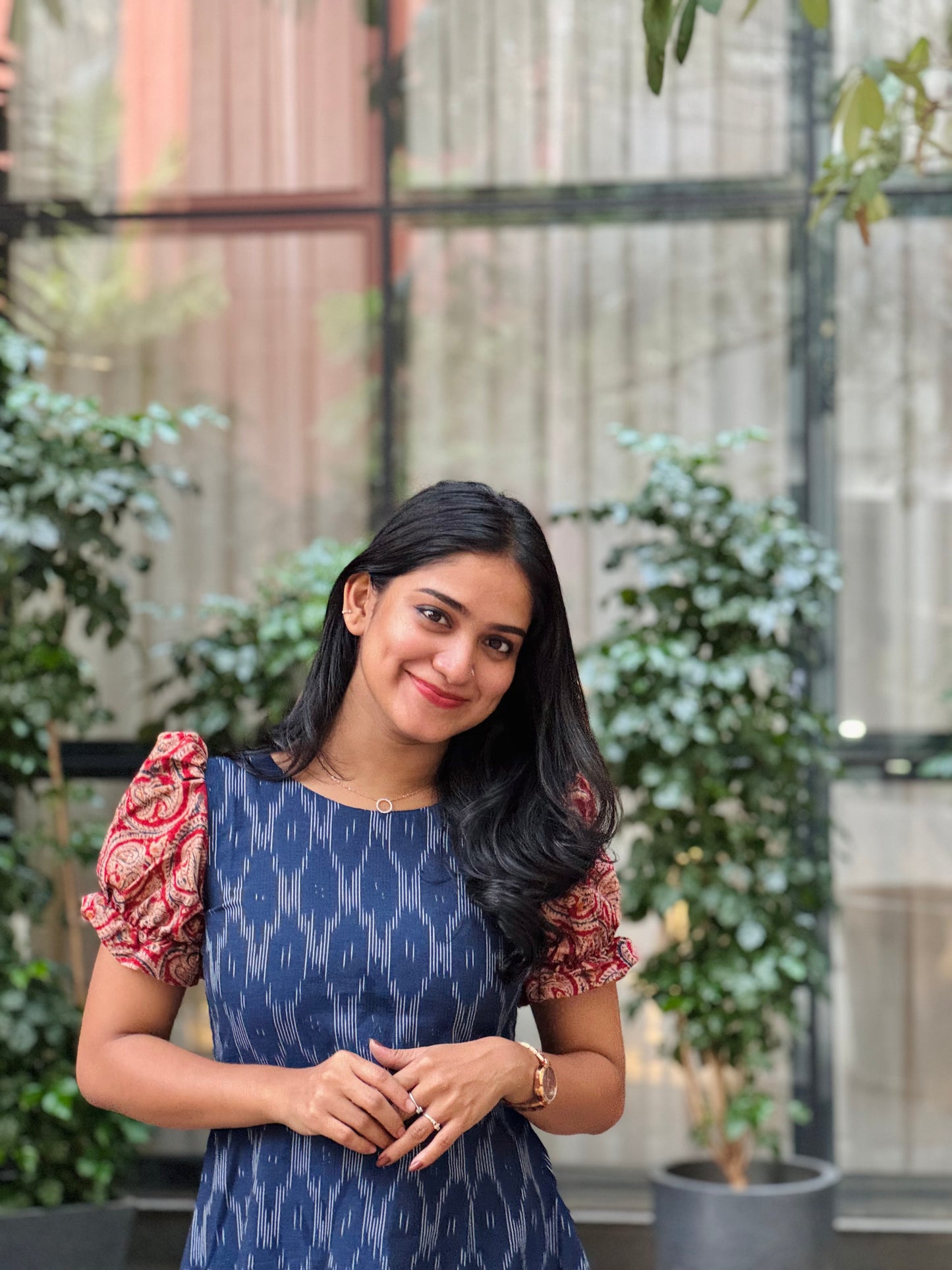 Rashi - Ikkat x Kalamkari Fusion Dress