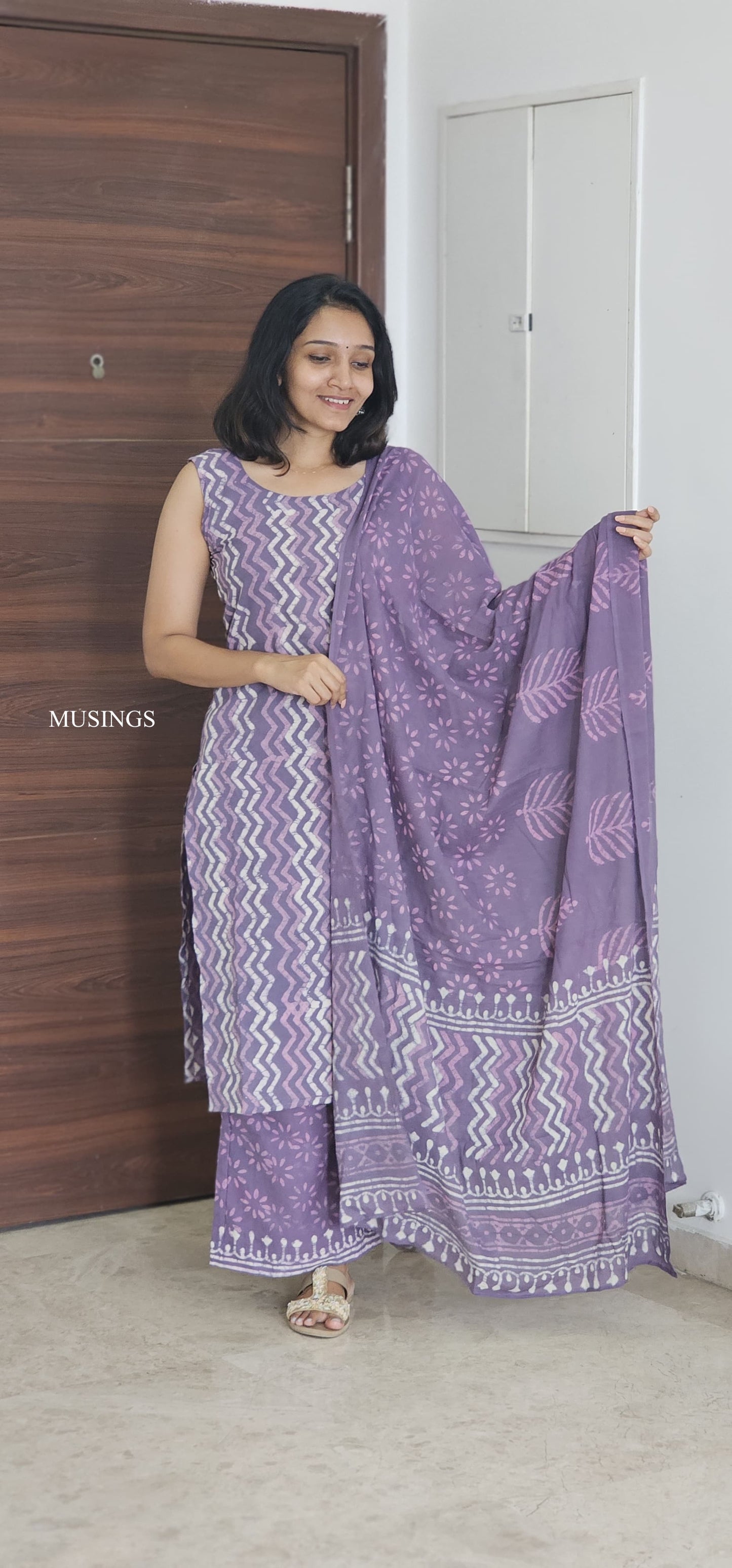 Charvi - Dabu Handblock Printed Kurta Set