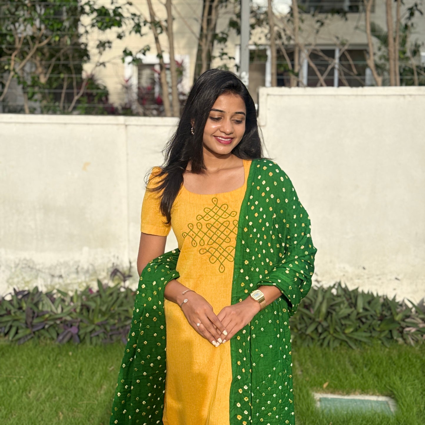 Paavai - Kolam Embroidered Kurta