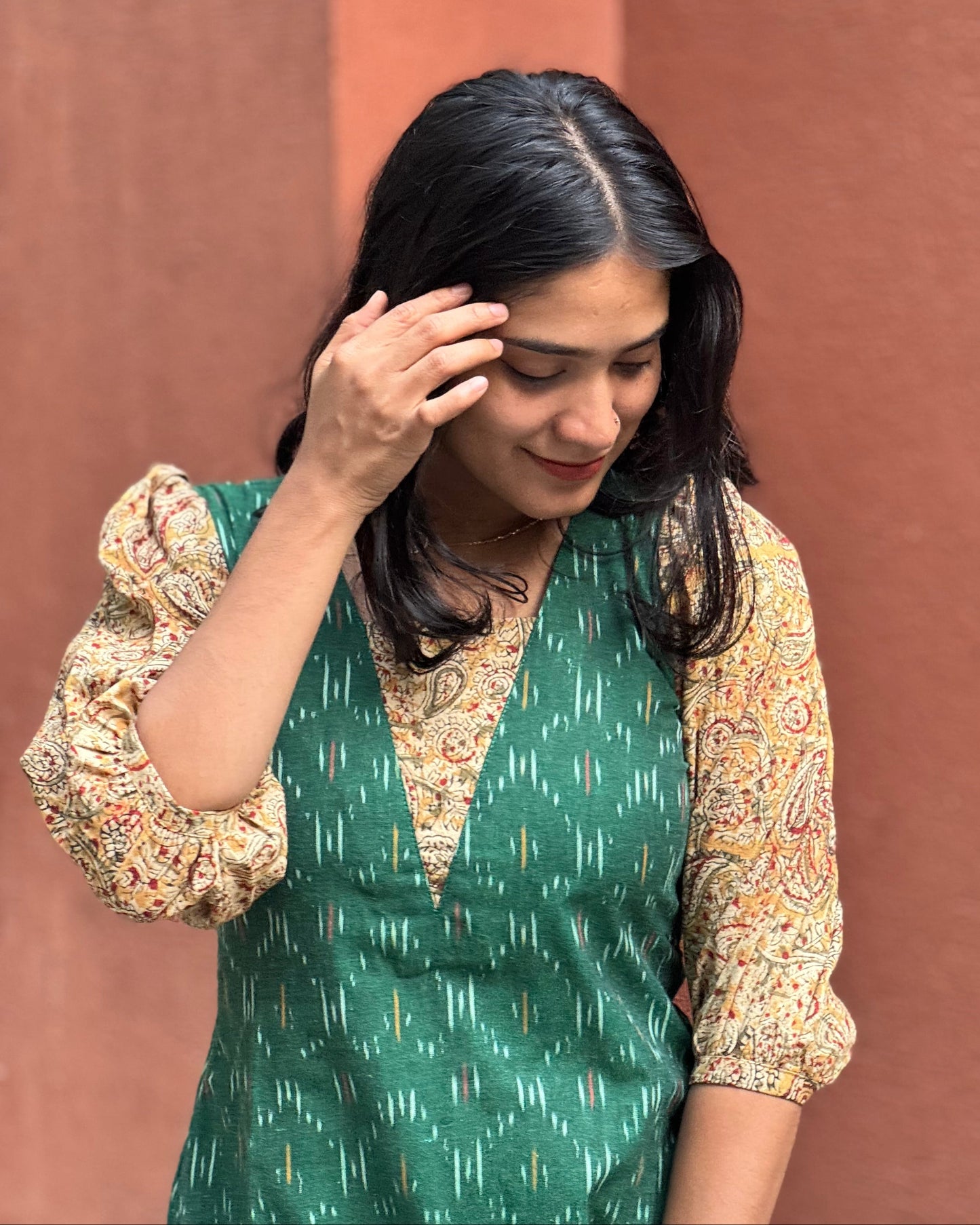 Rudhra - Ikkat x Kalamkari Fusion Kurta