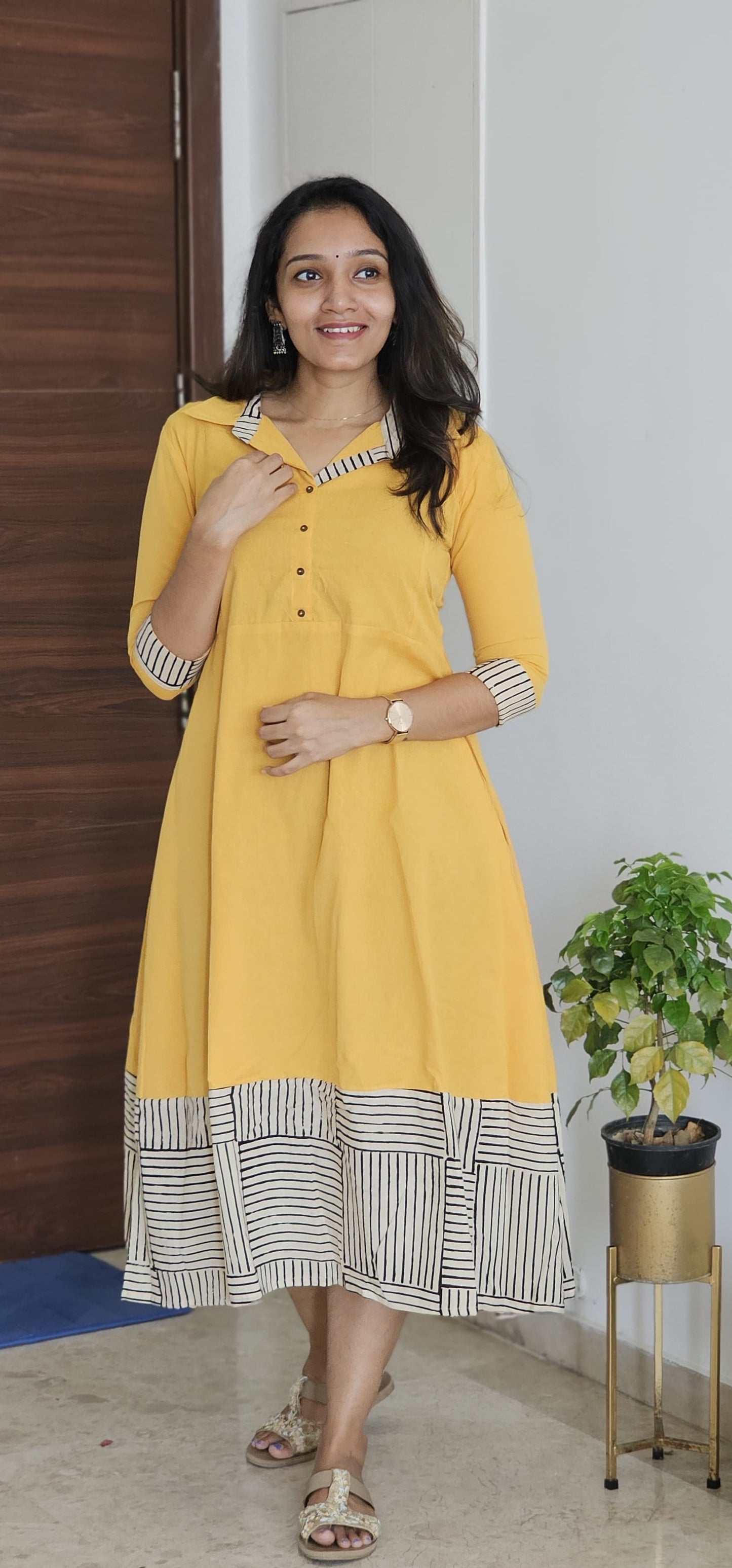 Vahini - Handloom x Bagru Block Print Dress