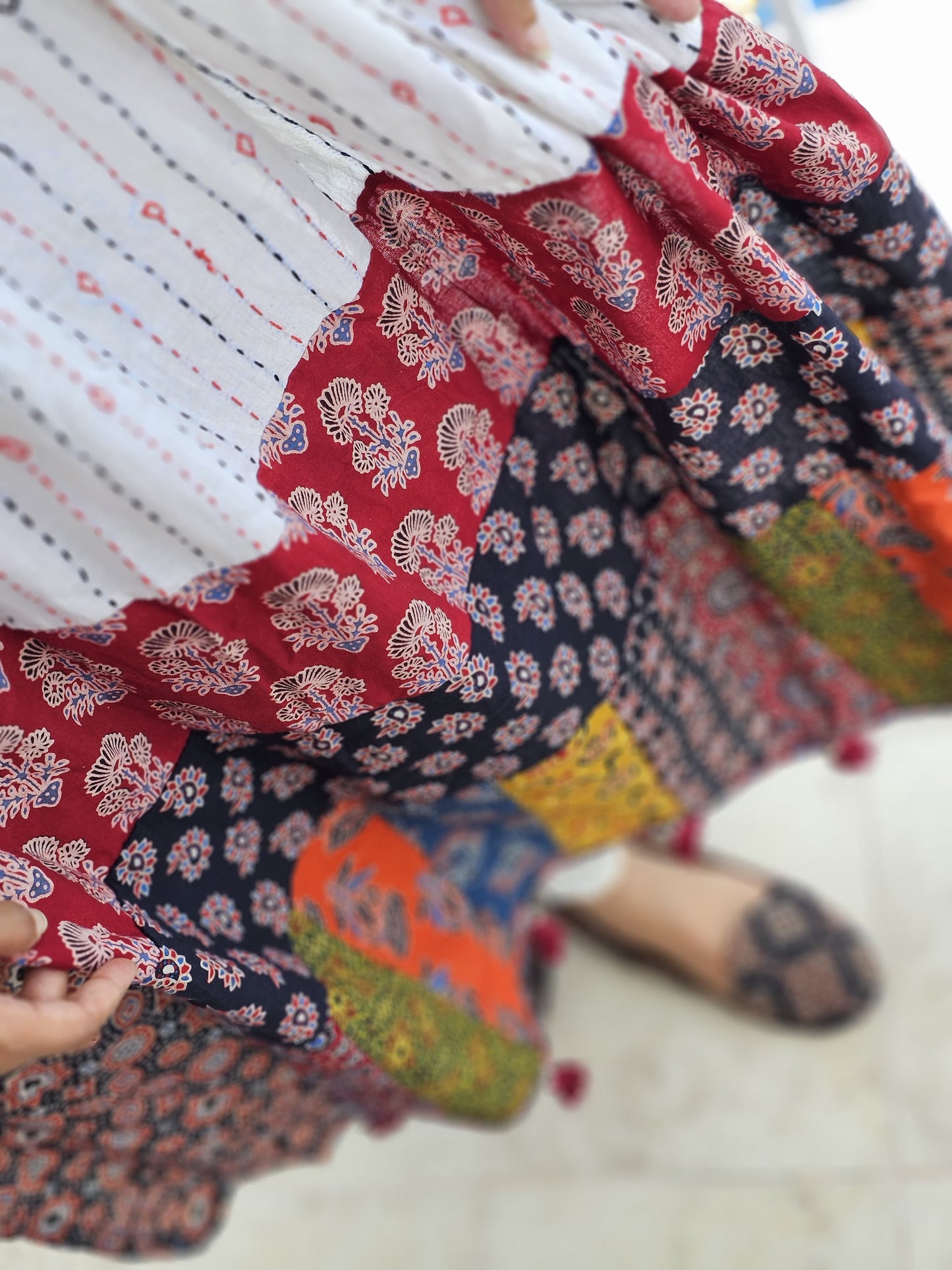 Ridhi - Ajrakh appliqué work