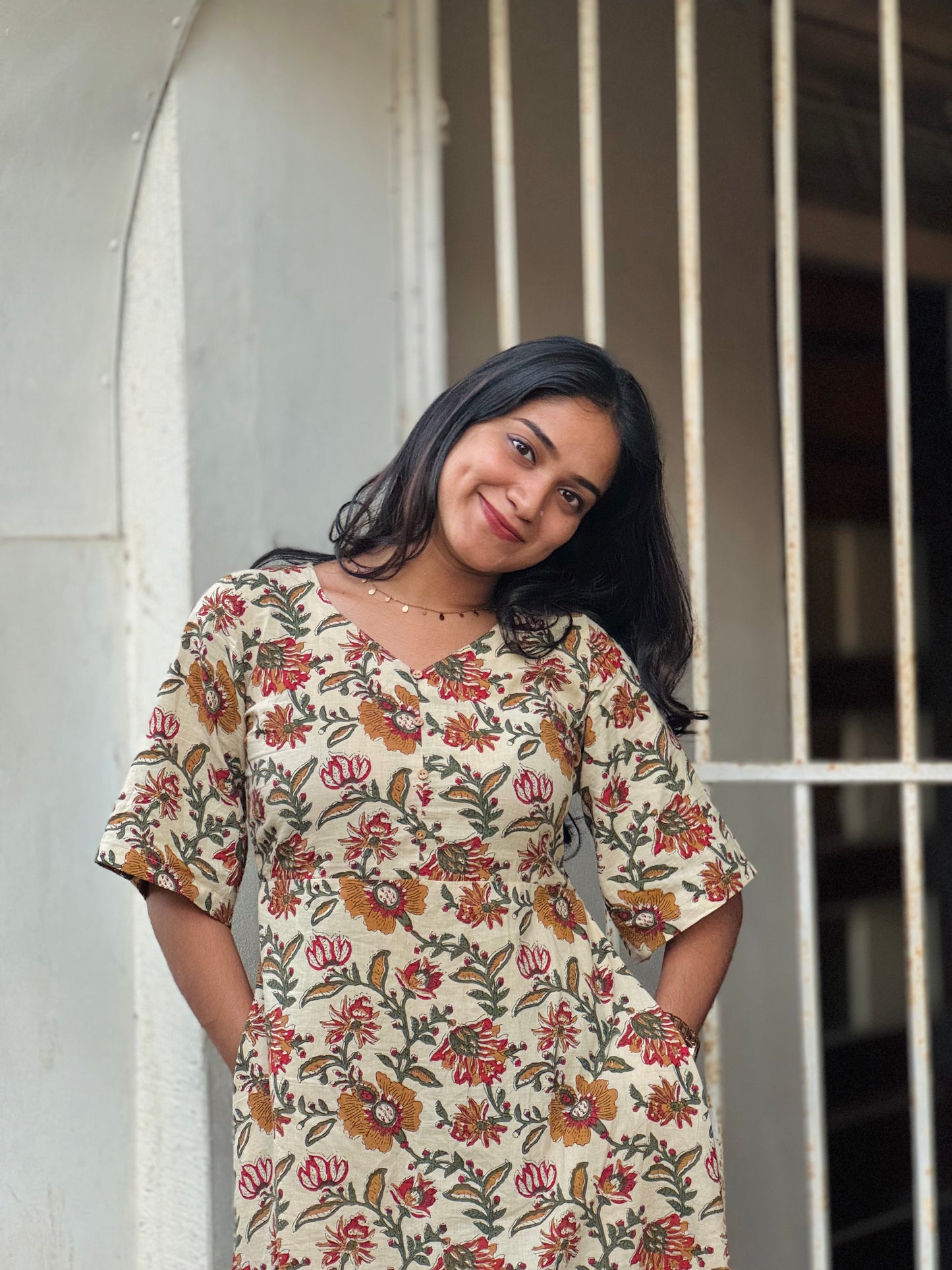 Payal - Handblock Printed Dress