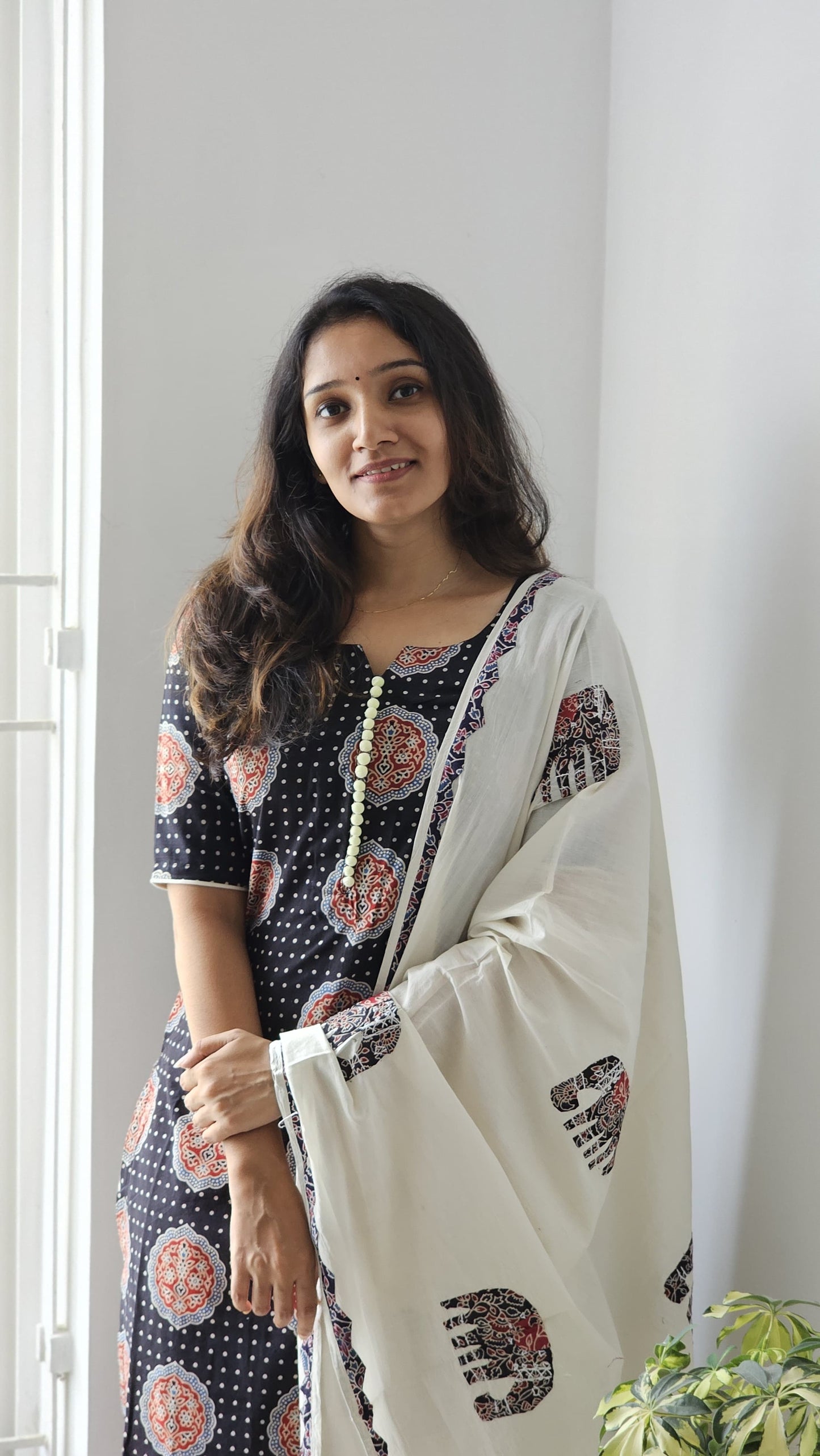 Madhu - Ajrakh Patchwork Kurta Set