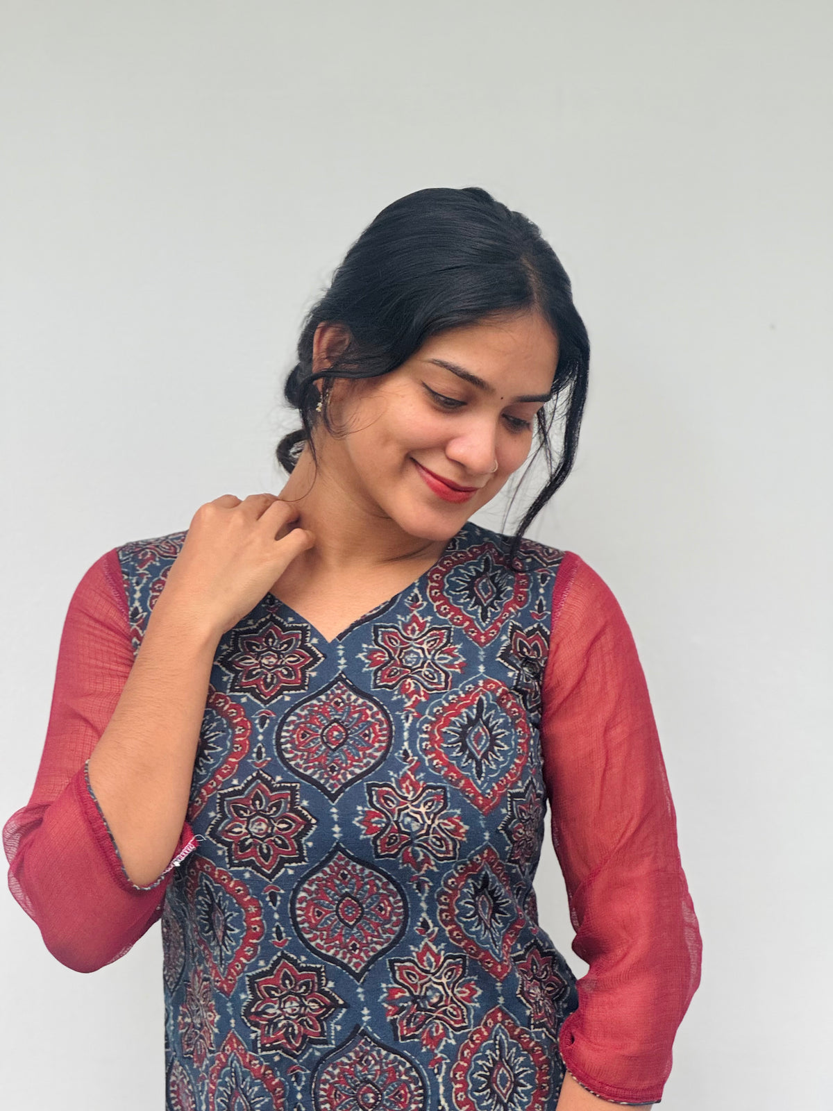 Dhara - Ajrakh Fusion Kurta
