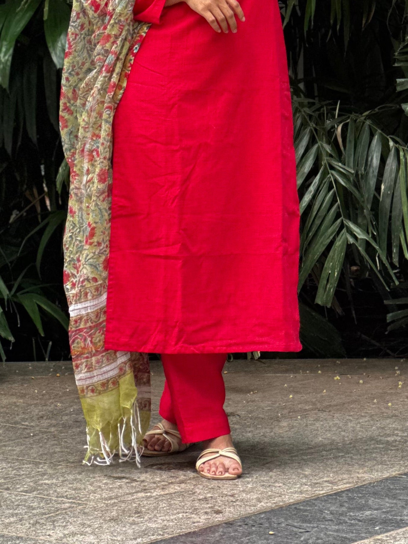 Gulmohar - Slub Cotton Straight Pants