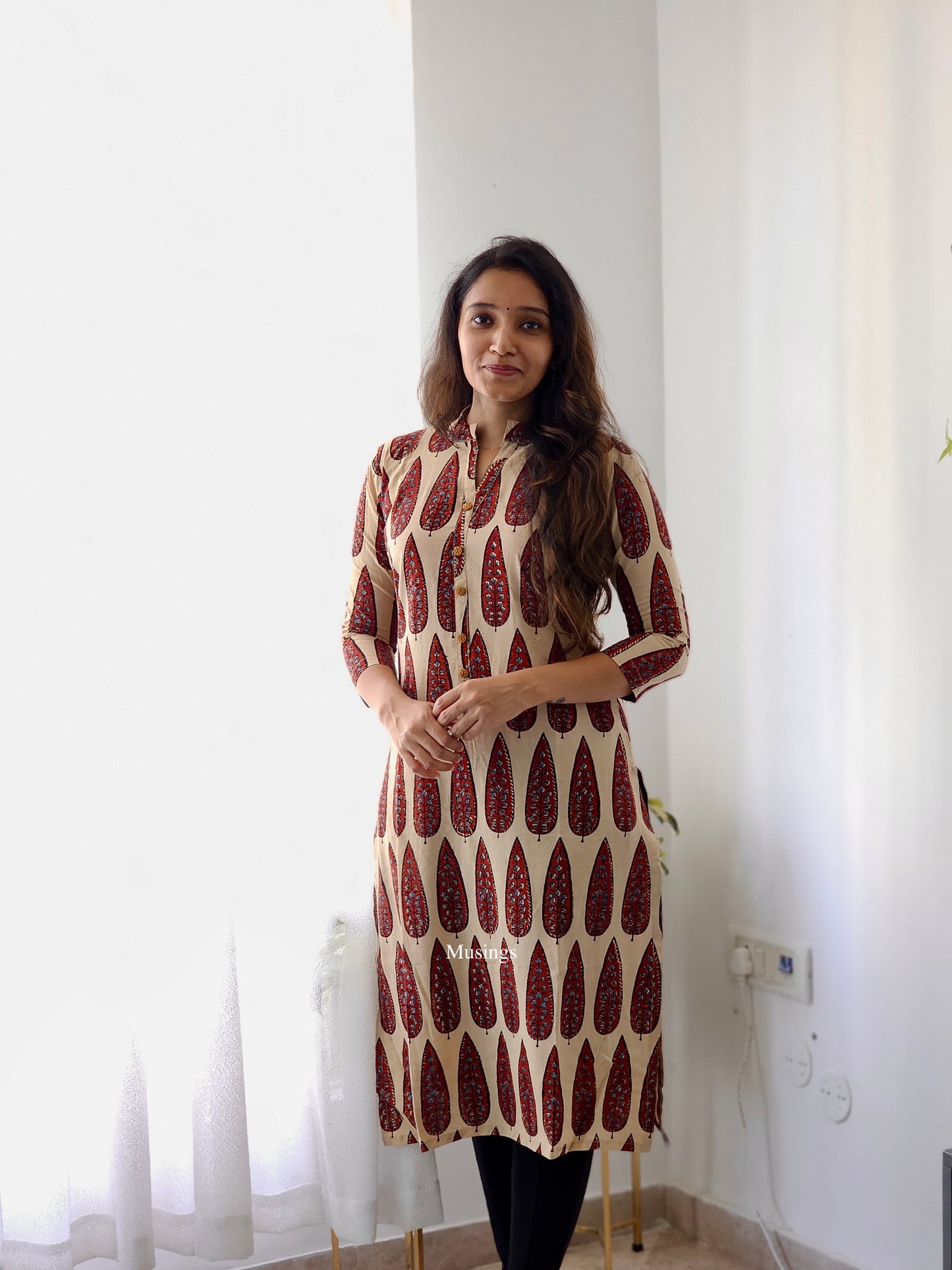 Yashika - Ajrakh Hand-block Printed