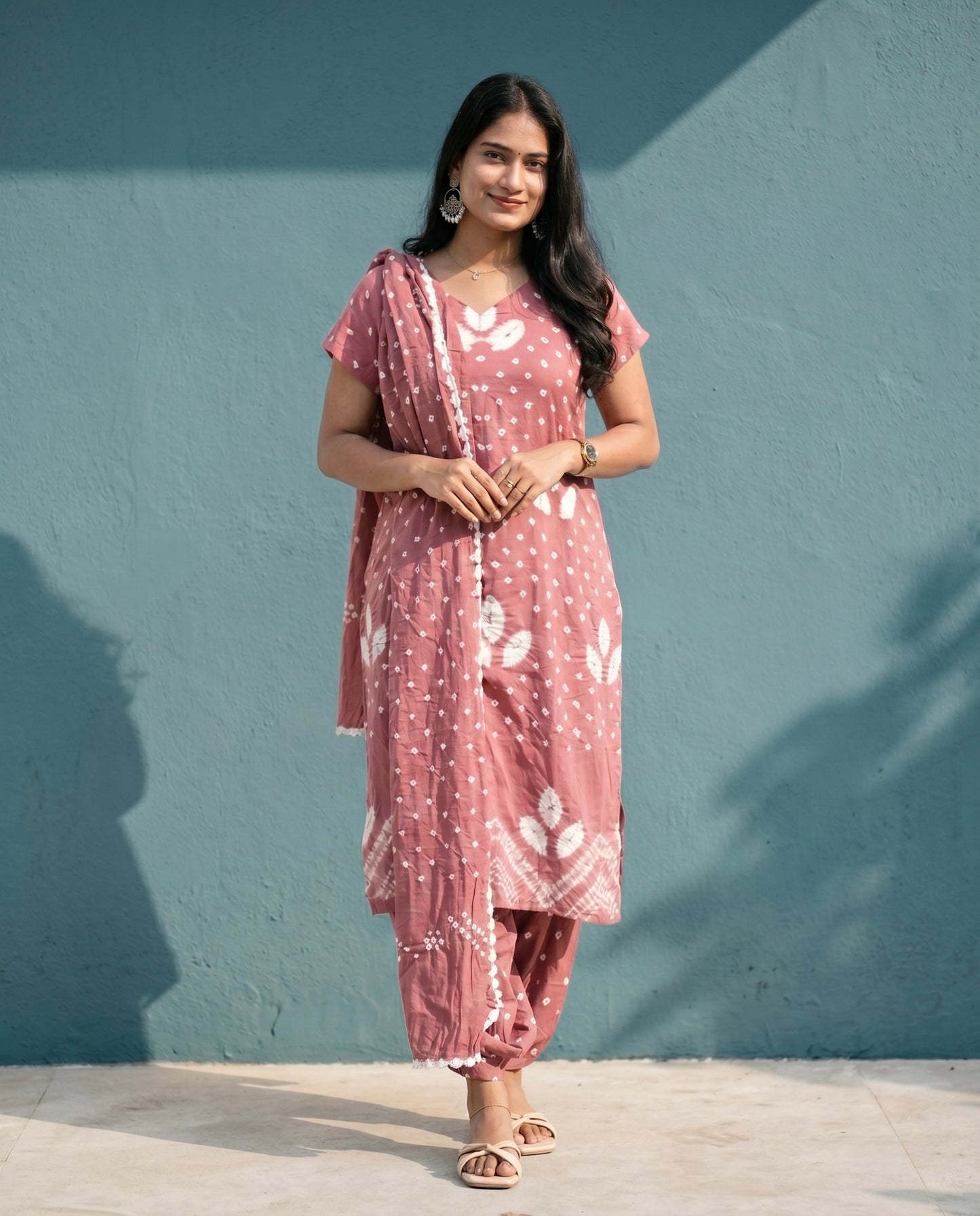 Mrunal - Bandhej x Shibori Kurta Set