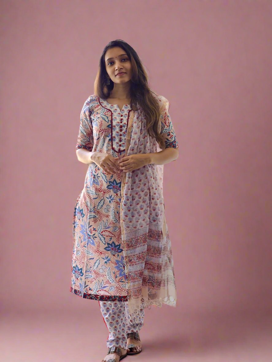 Vanessa - Handblock printed salwar suit