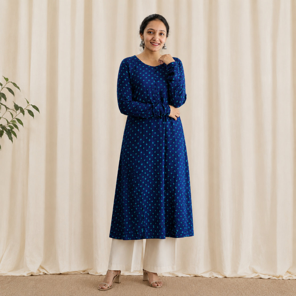 Abinaya - Bandhej A-line Kurta