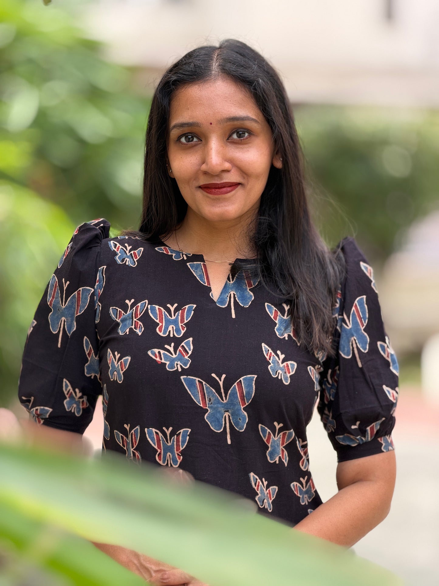 Butterfly Dreams - Ajrakh Handblock Printed Dress