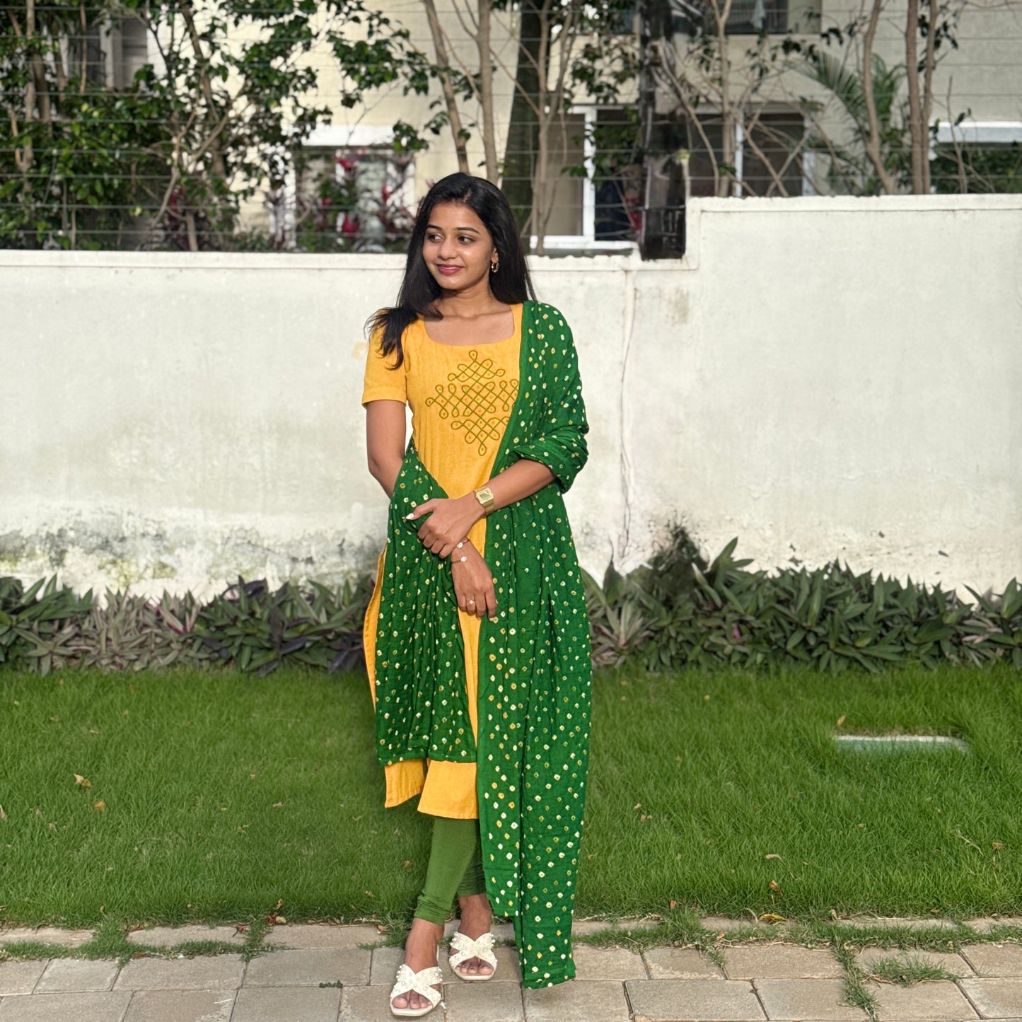 Paavai - Kolam Embroidered Kurta