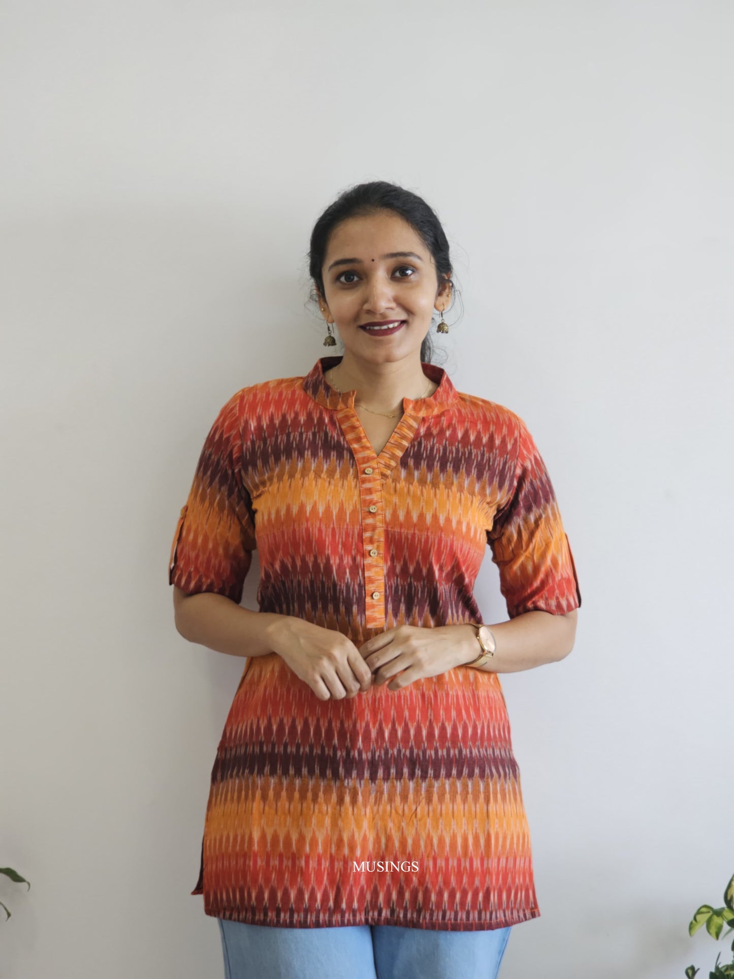 Aashvi - Ikkat Classy Short Kurta