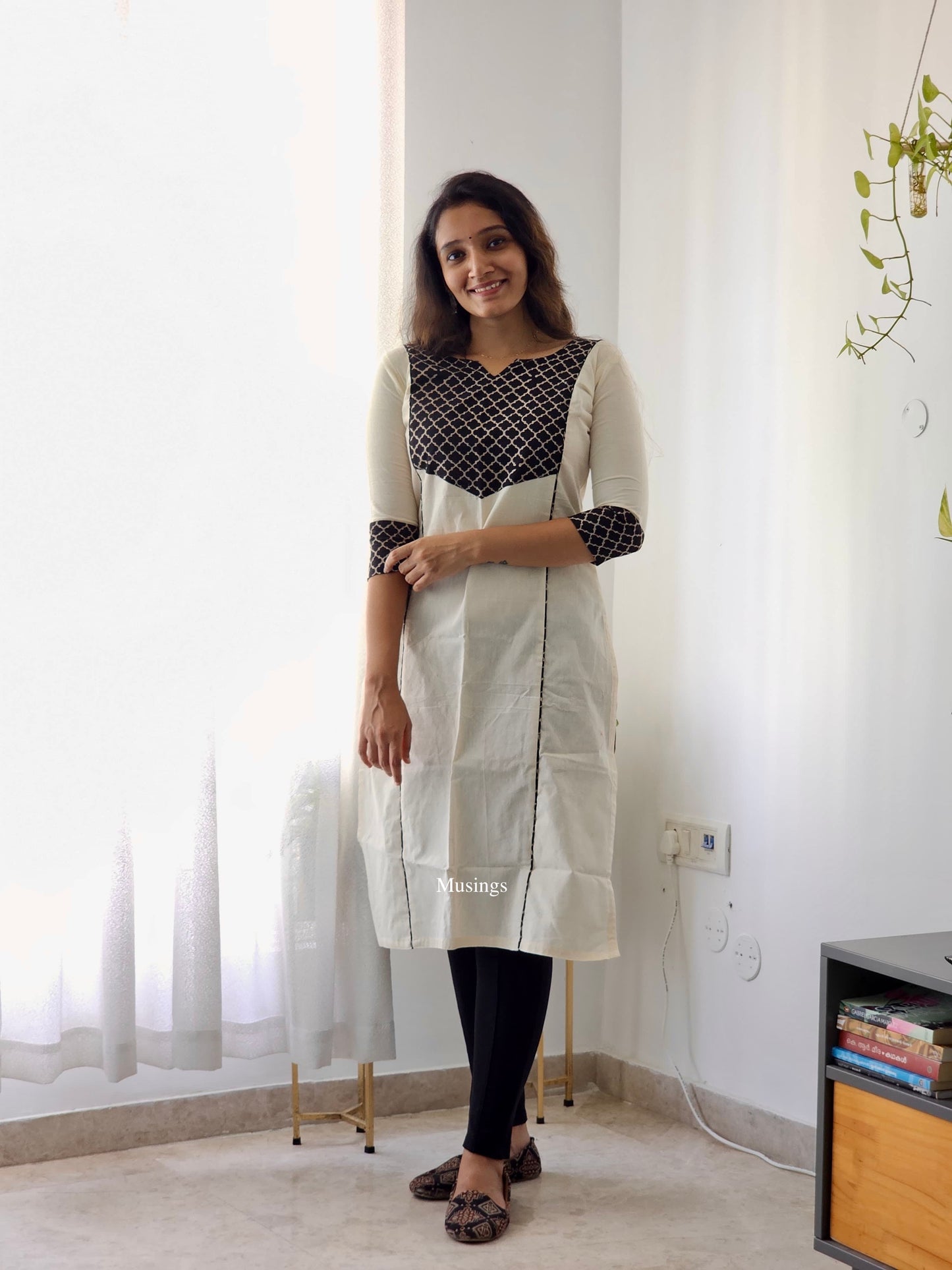 Aambal - Handloom x Ajrakh Patchwork