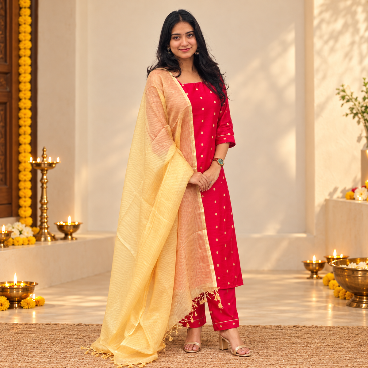 Raaga - Gold Silk Kota Dupata