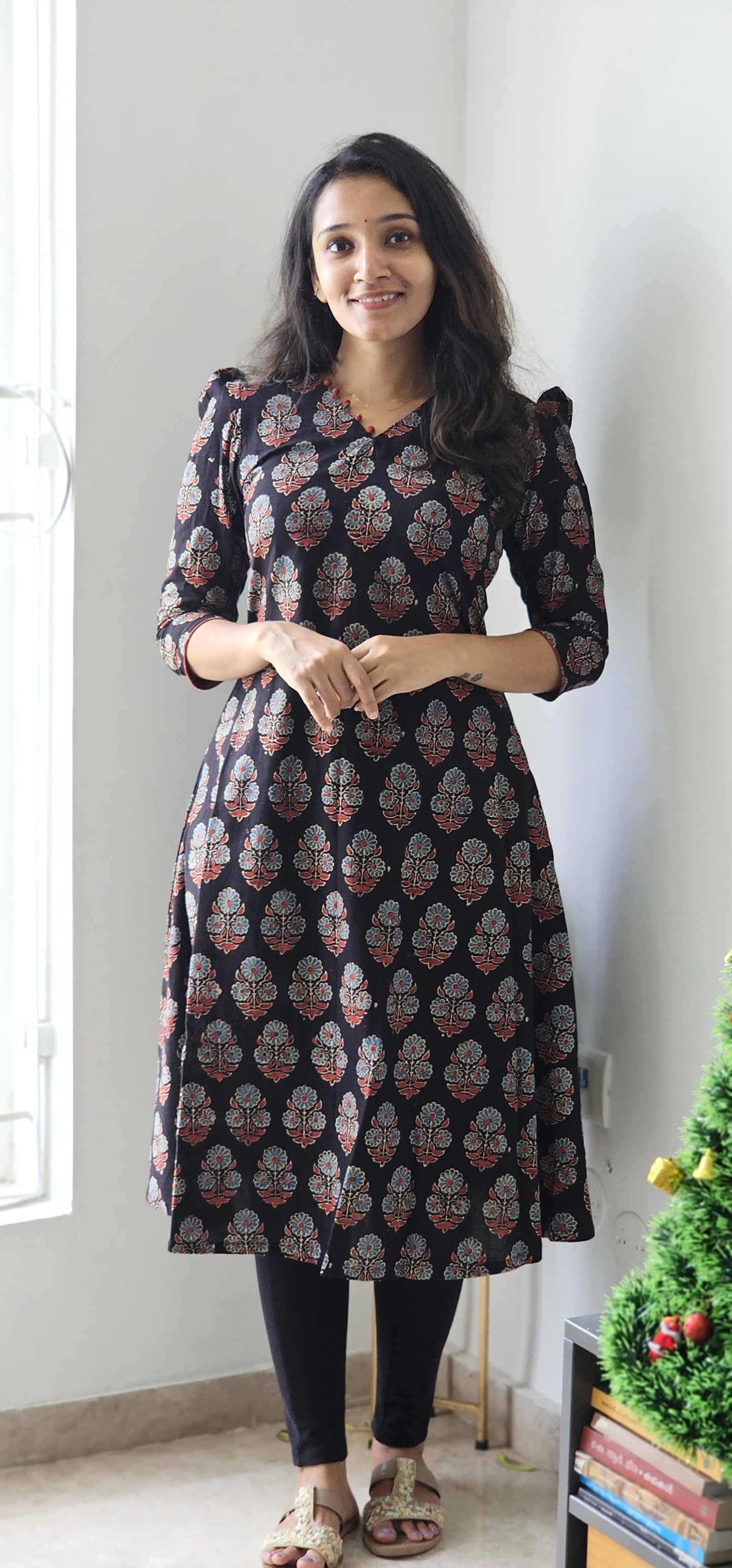 Vandhana - Ajrakh Handblock Printed Kurta & Kota Ajrakh Dupata