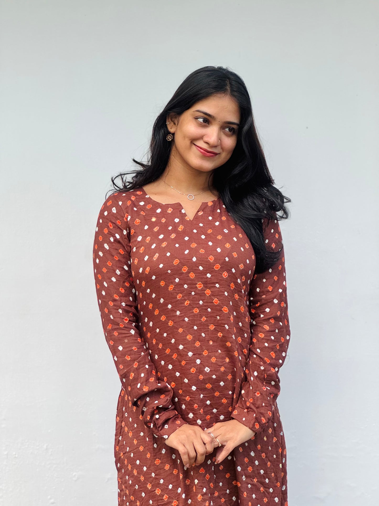 Nalini - Bandhej A-line Kurta