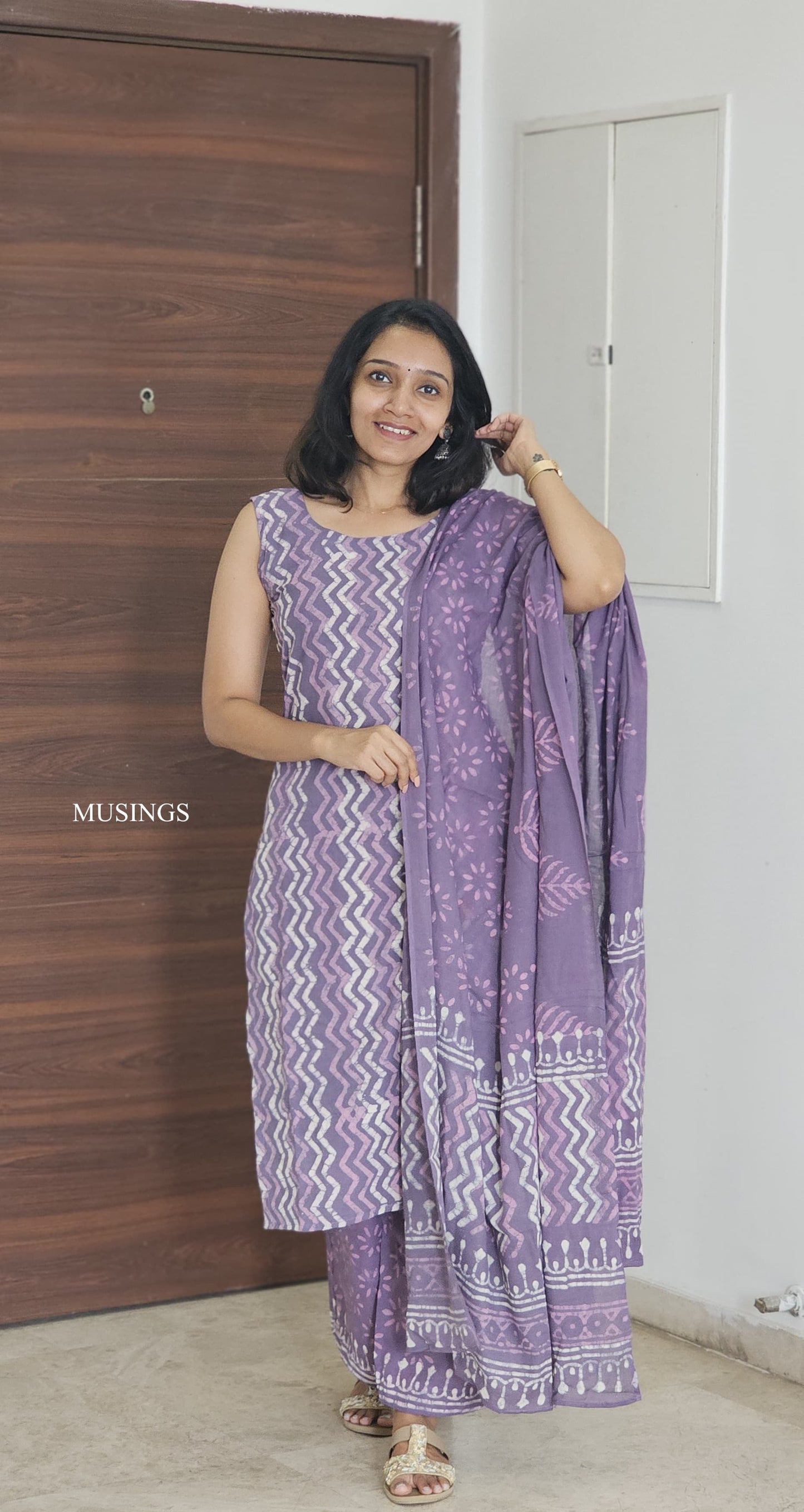 Charvi - Dabu Handblock Printed Kurta Set