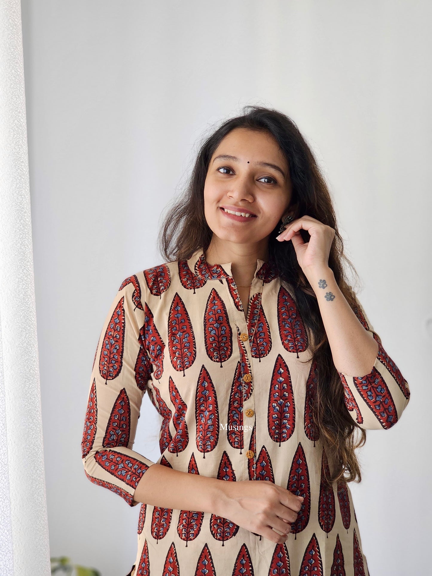 Yashika - Ajrakh Hand-block Printed