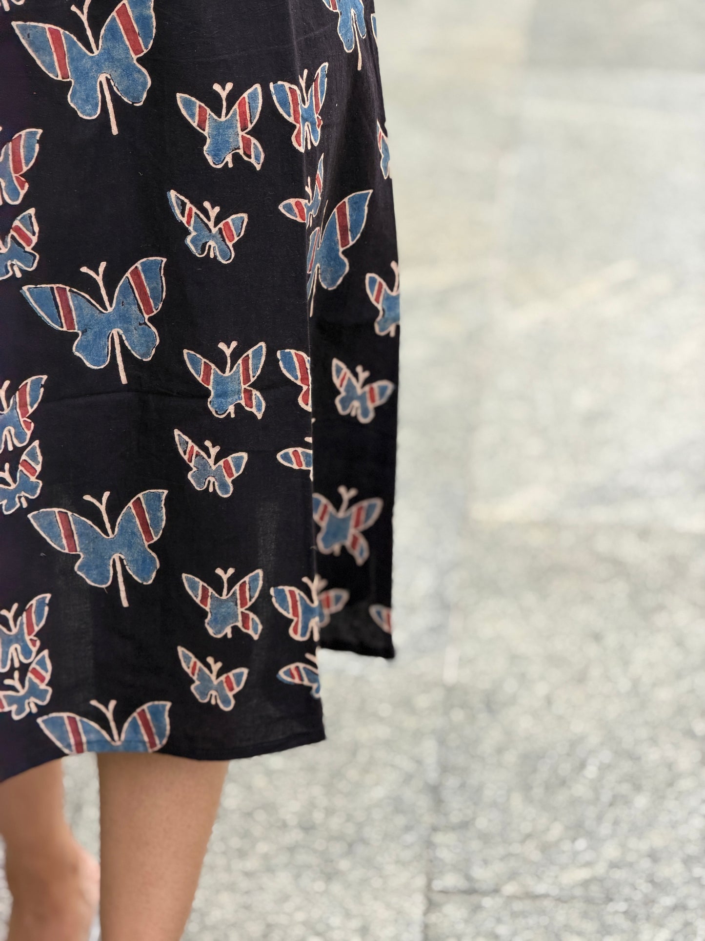 Butterfly Dreams - Ajrakh Handblock Printed Dress