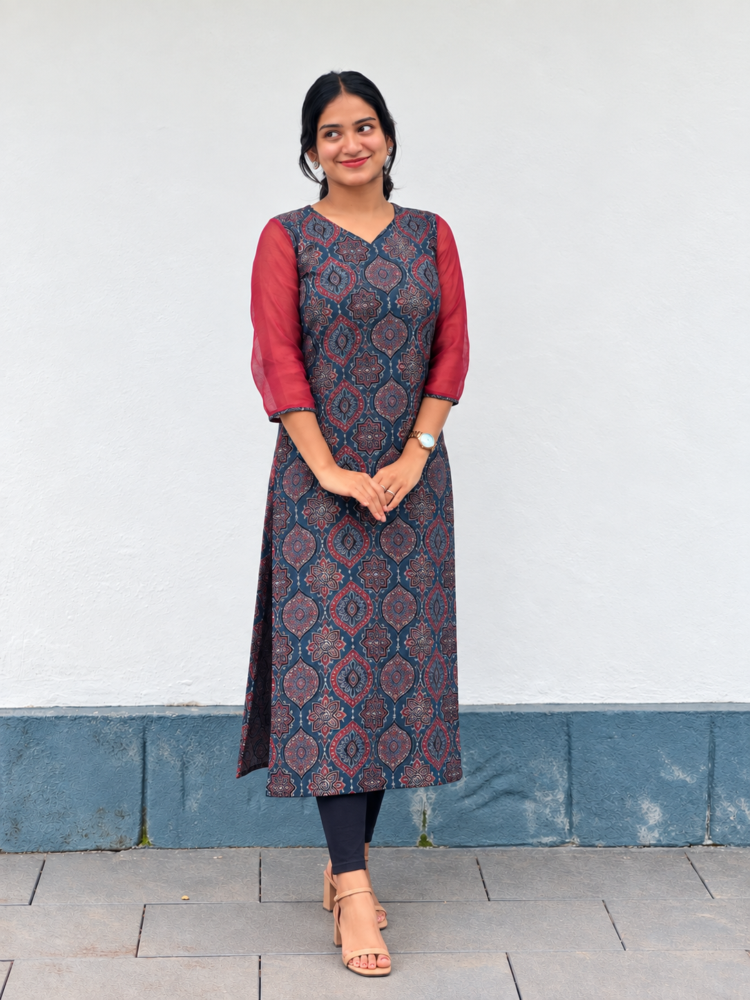 Dhara - Ajrakh Fusion Kurta