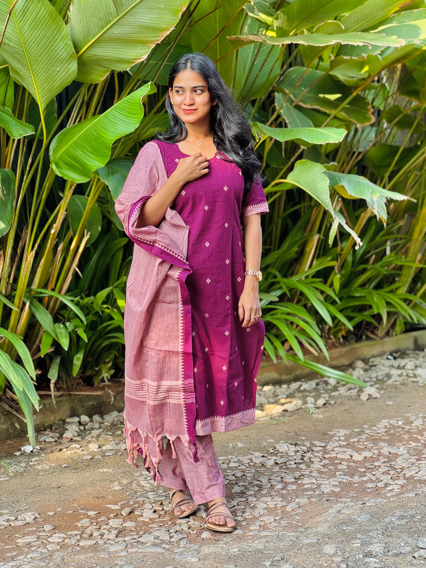 Kasthuri - Handloom Kurta Set