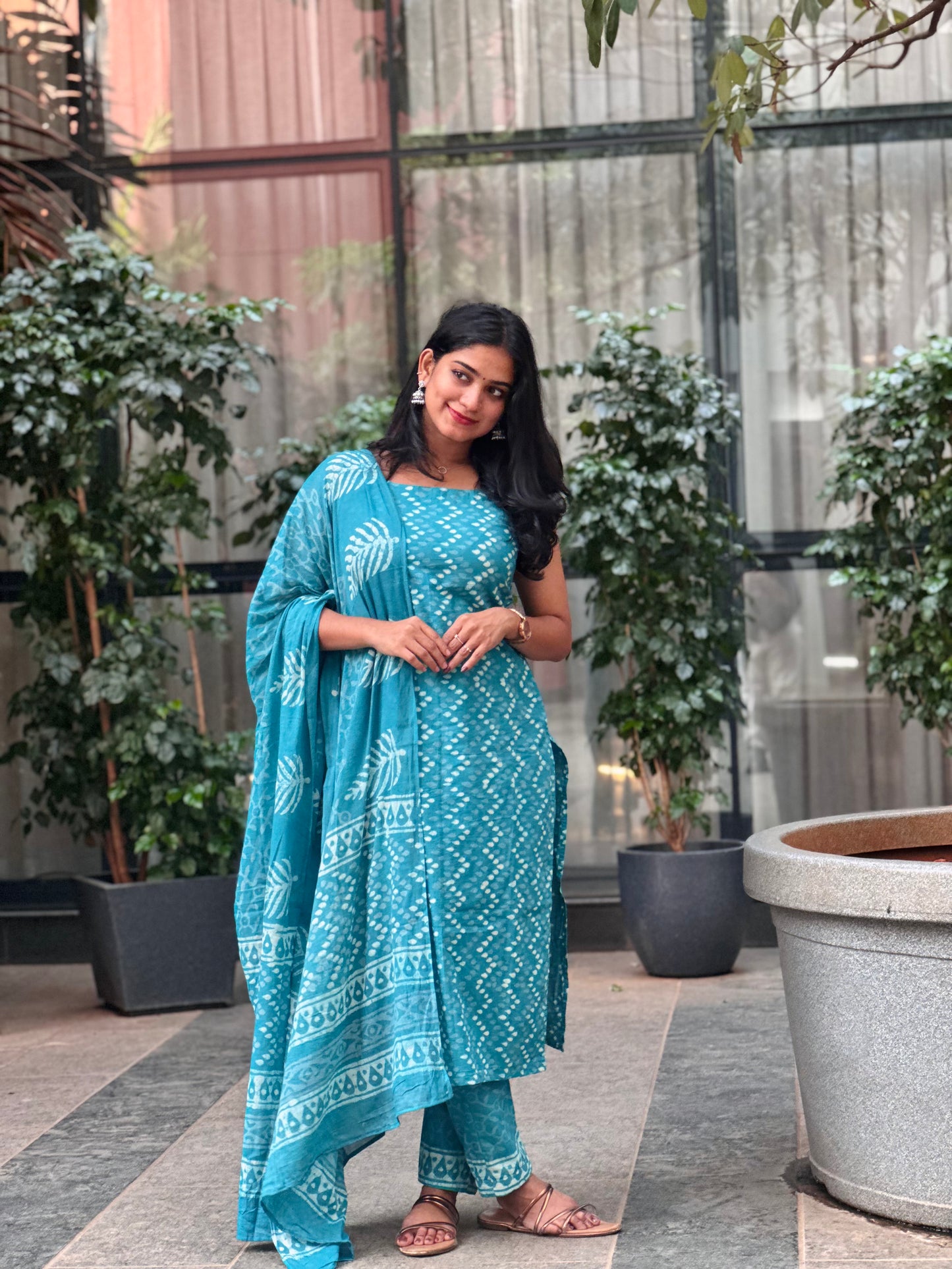 Kashvi - Dabu Handblock Printed Kurta Set