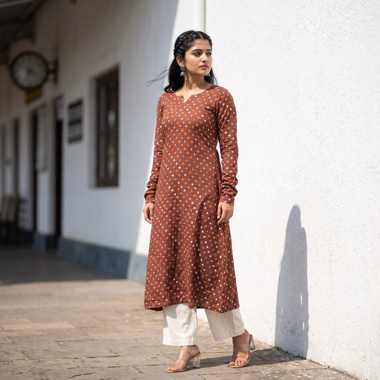 Nalini - Bandhej A-line Kurta