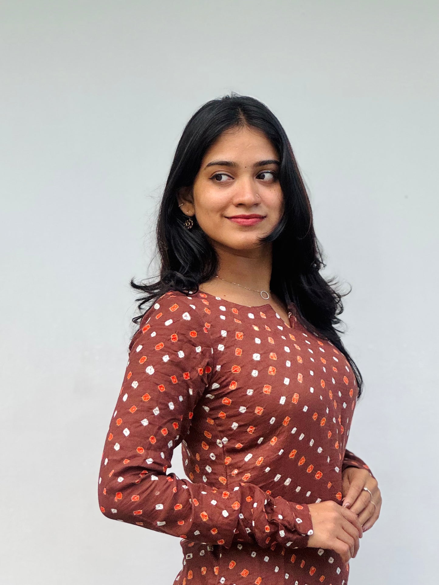 Nalini - Bandhej A-line Kurta
